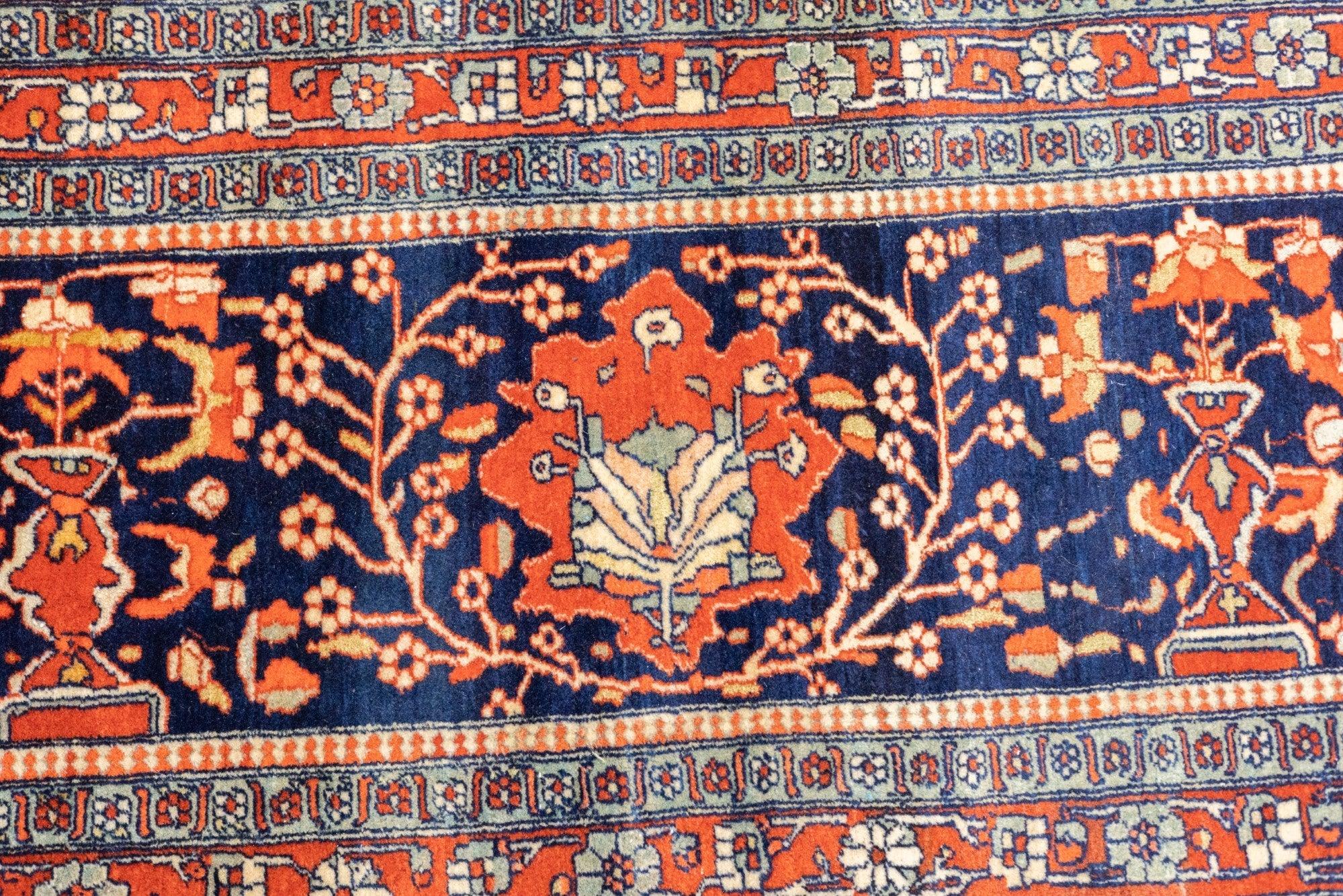 Antiker Mohtasham Kashan-Teppich 8'7'' x 11'4'' (Wolle) im Angebot