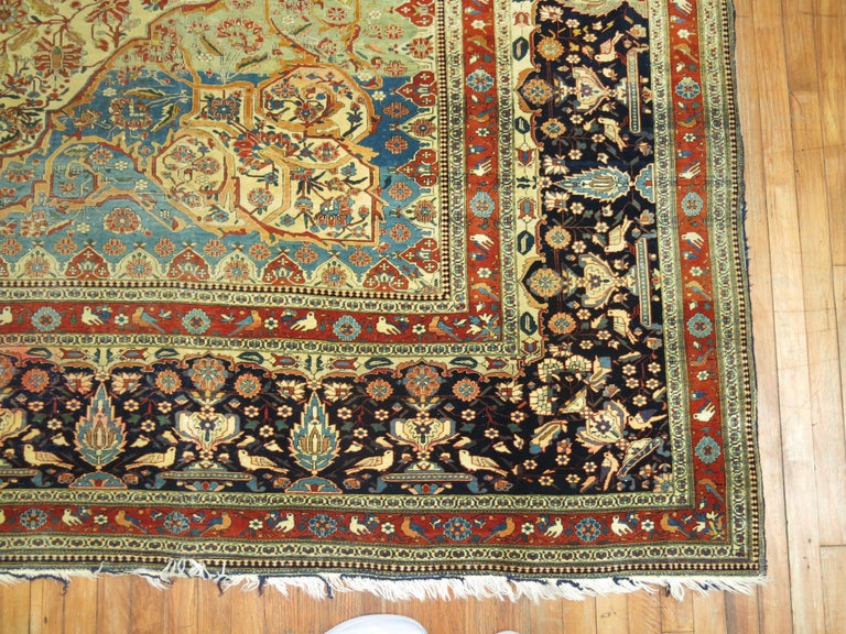 Antique Mohtasham Kashan Rug, Finely Woven For Sale at 1stdibs