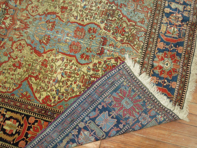 Antique Mohtasham Kashan Rug at 1stDibs