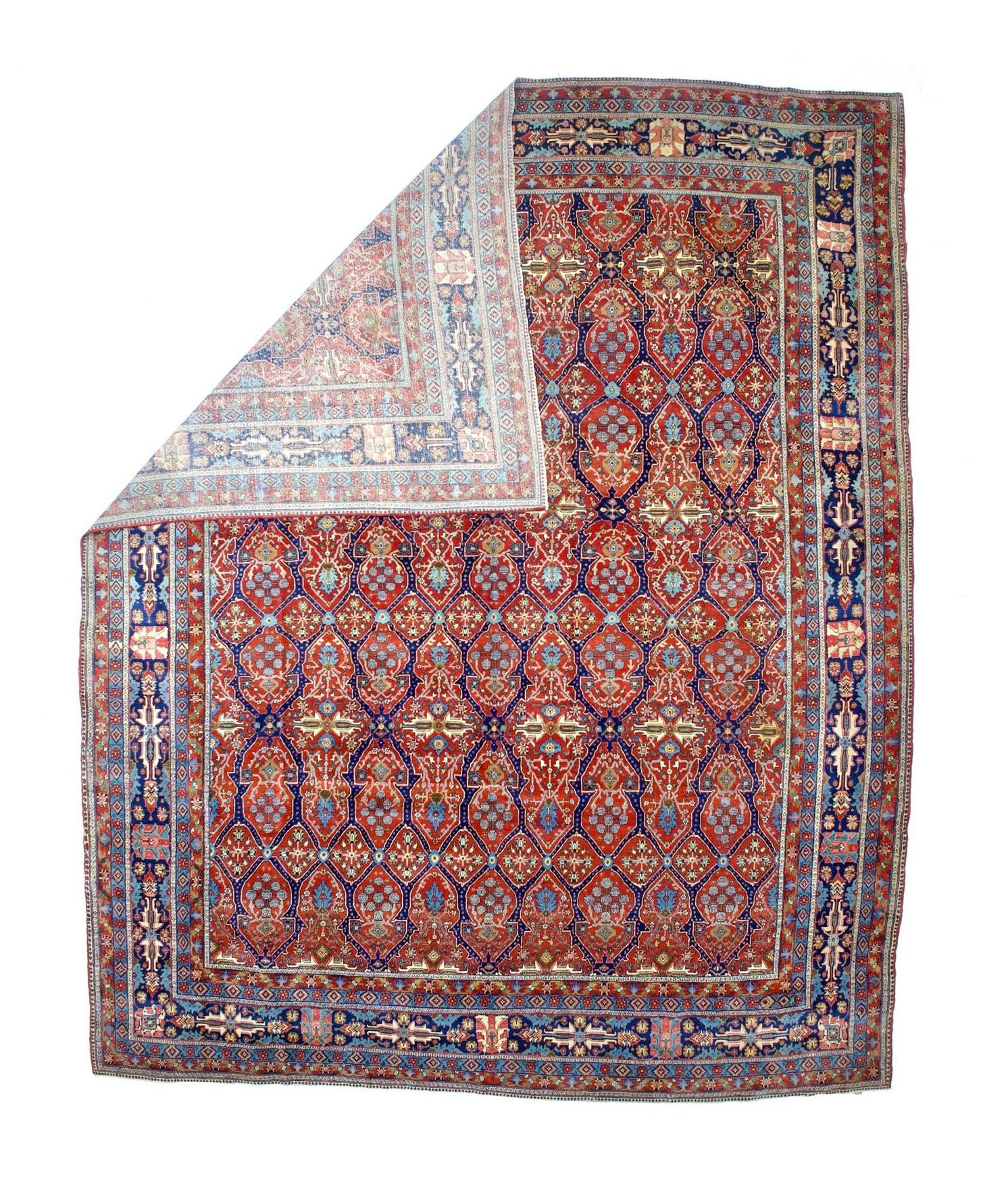 Antiker Mohtasham-Teppich 10'5