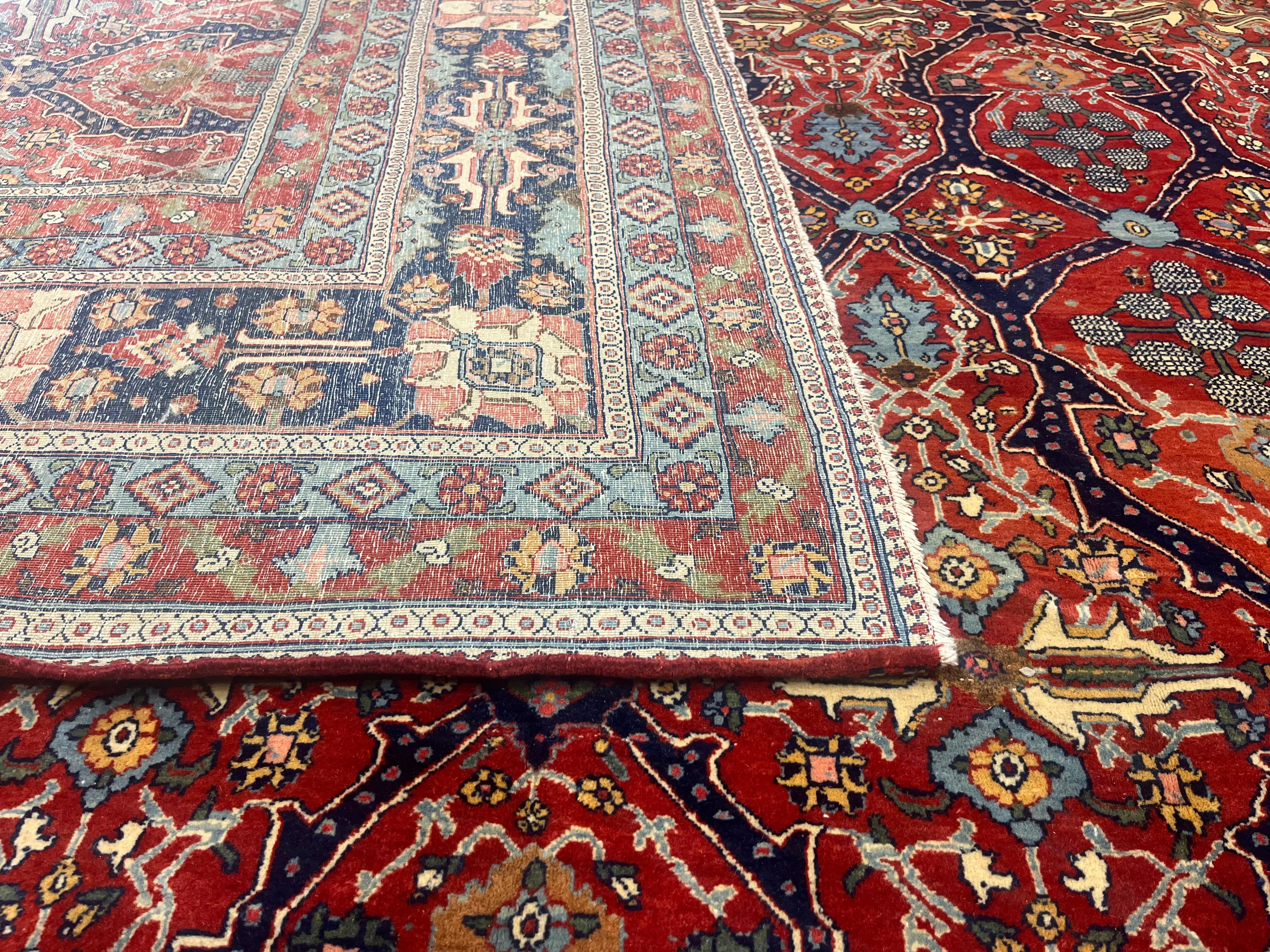 Antiker Mohtasham-Teppich 10'5