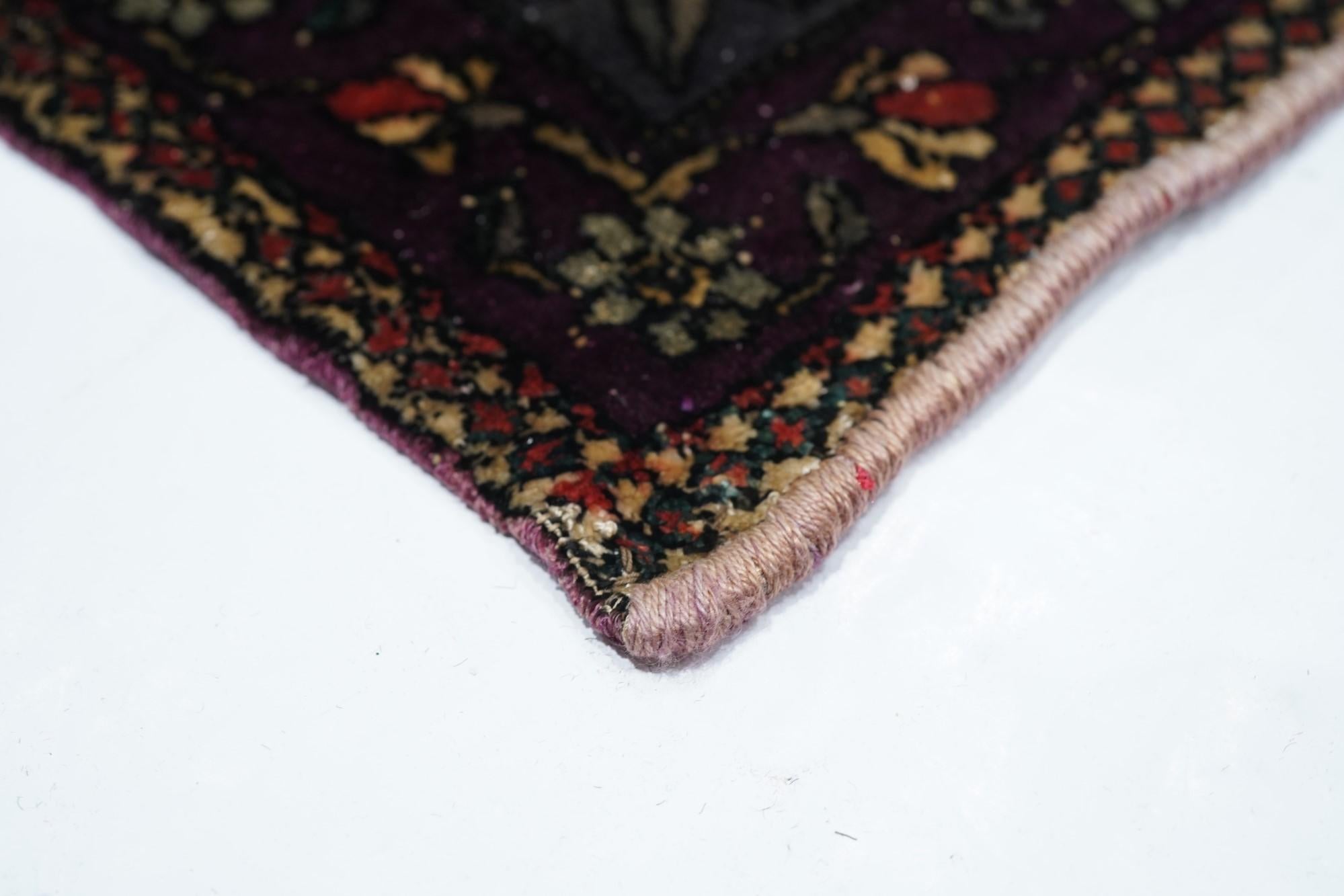 Perse Tapis Mohtasham ancien 3'11'' x 6'2'' en vente