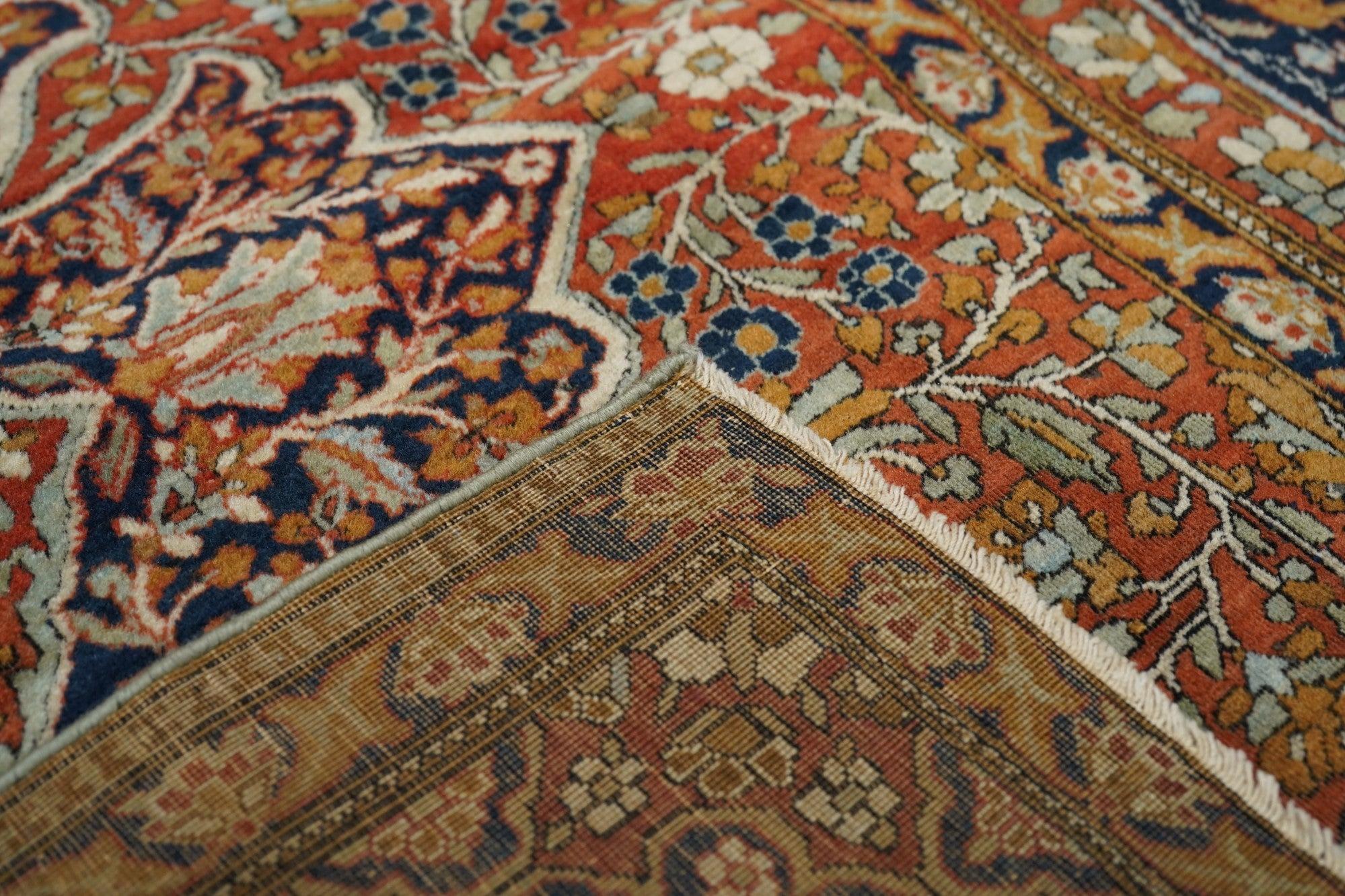 Antiker Mohtasham-Teppich 4'4'' x 6'8'' (Wolle) im Angebot