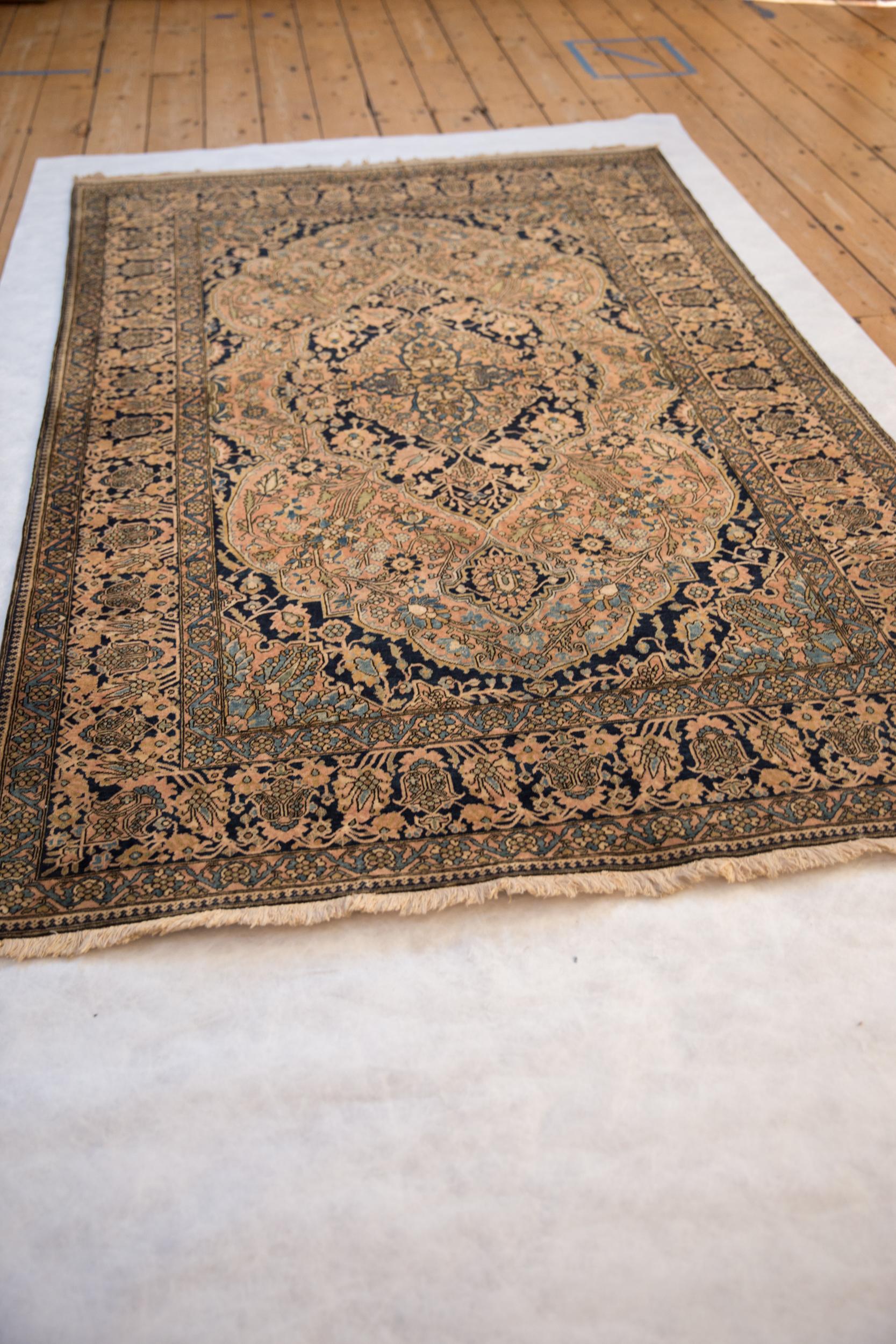Antique Mohtashem Kashan Rug For Sale 4