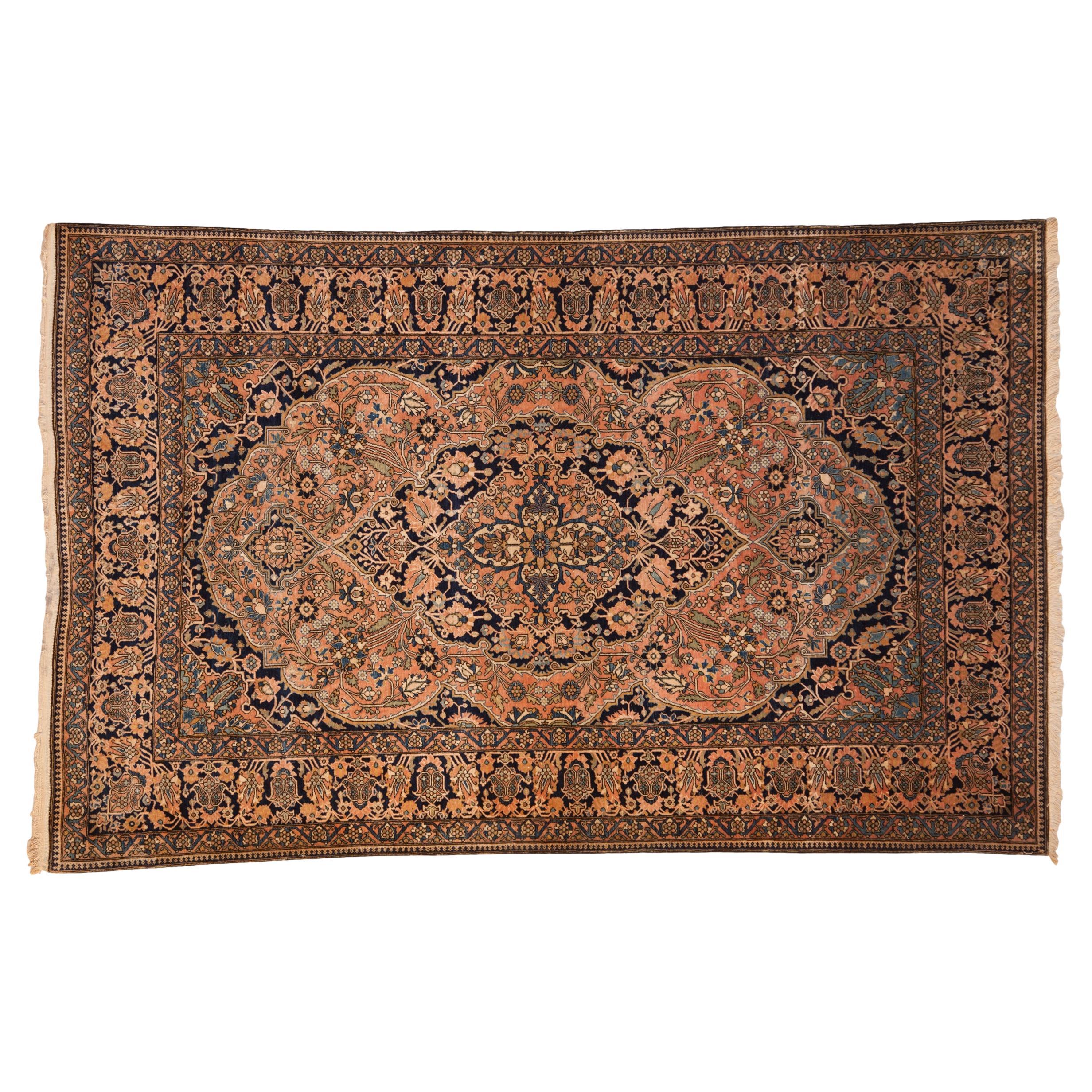 Antique Mohtashem Kashan Rug For Sale
