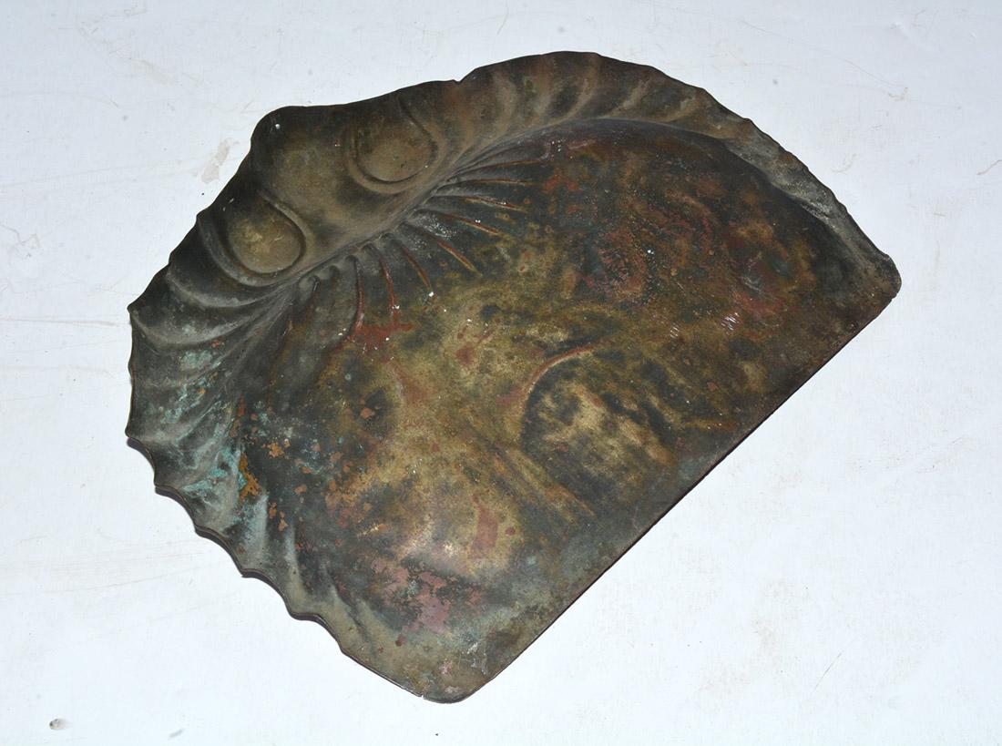 Antike geformte Staubwanne aus Kupfer im Zustand „Gut“ im Angebot in Sheffield, MA