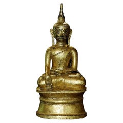 Ancienne statue de Bouddha Mon de Birmanie