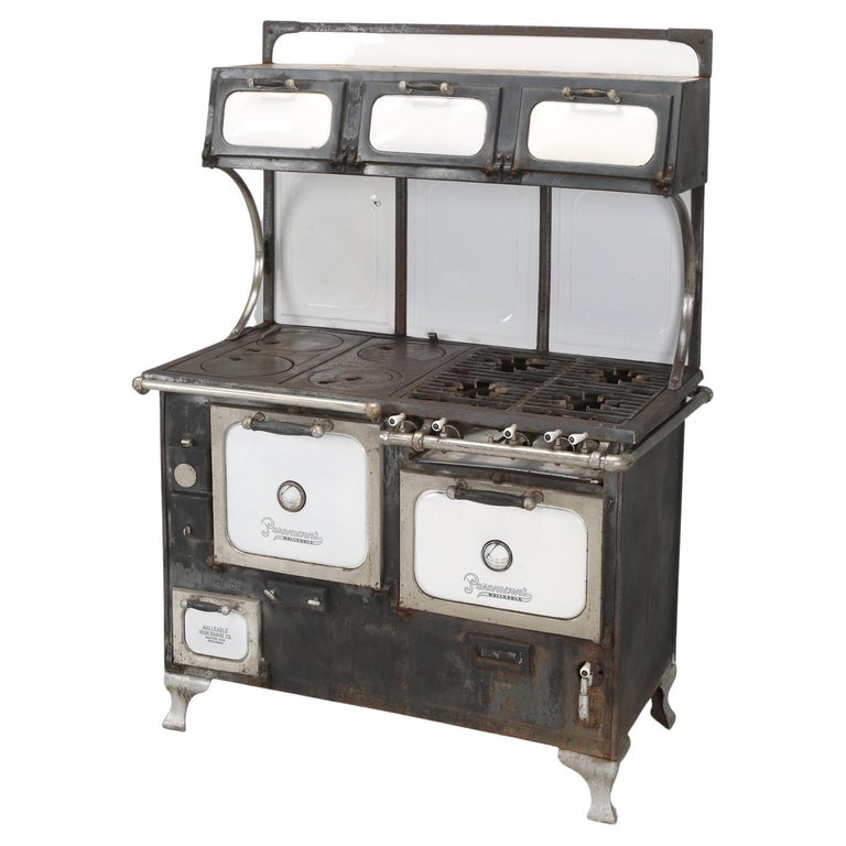 Antique Monarch Paramount Range Dual Fuel Gas and Coal c1921 Unrestored