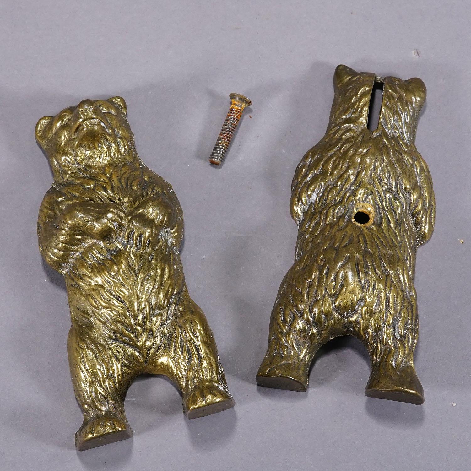 Antique Money Box Bear Statue Made of Brass For Sale 1