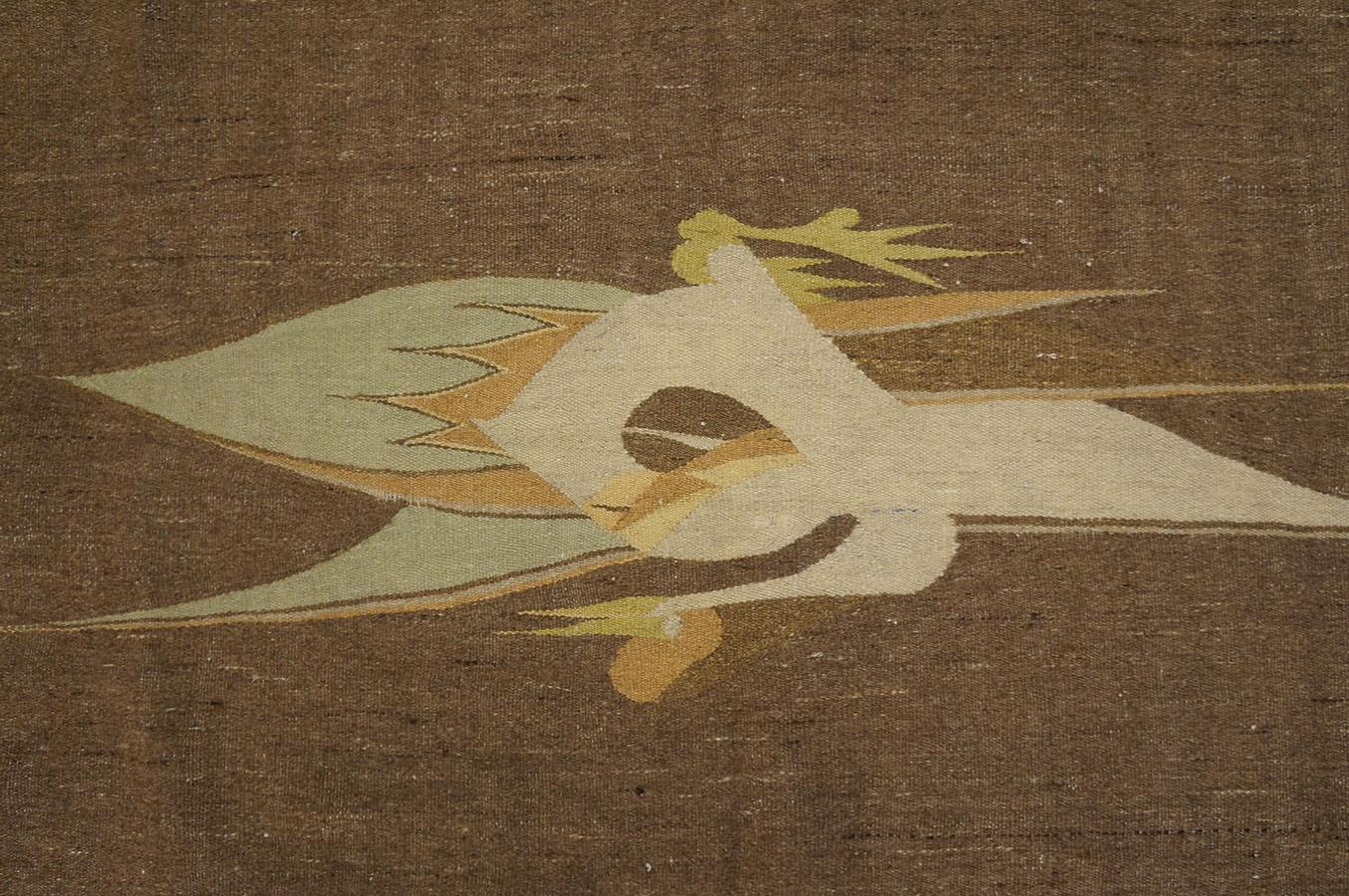 Early 20th Century Chinese Gansu Flat Weave ( 4'6'' x 7'3'' - 138 x 220 ) 6