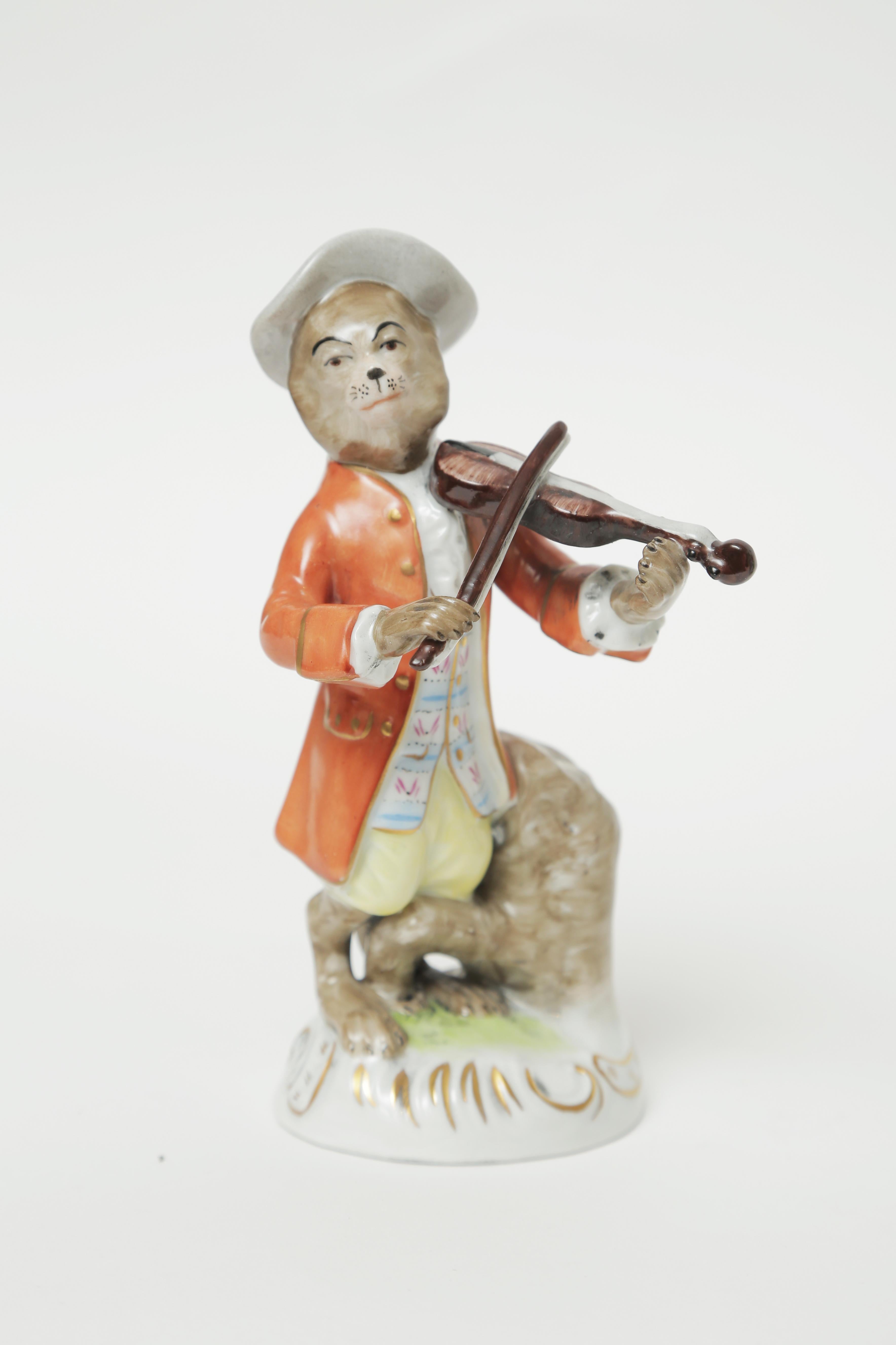 Antique Monkey Band Orchestra by Dresden, Finely Hand Painted and Whimsical 3