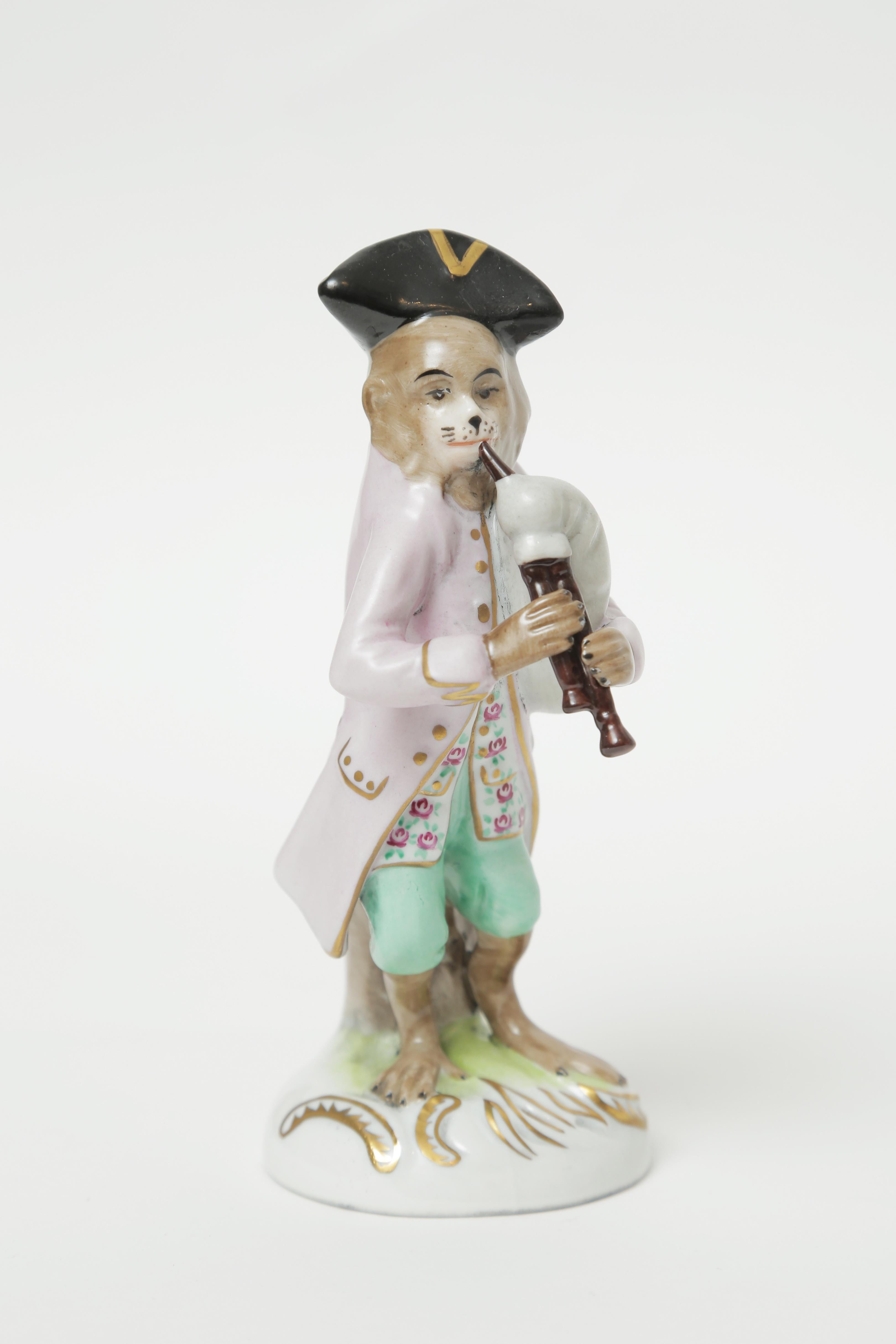 Hand-Crafted Antique Monkey Band Orchestra by Dresden, Finely Hand Painted and Whimsical