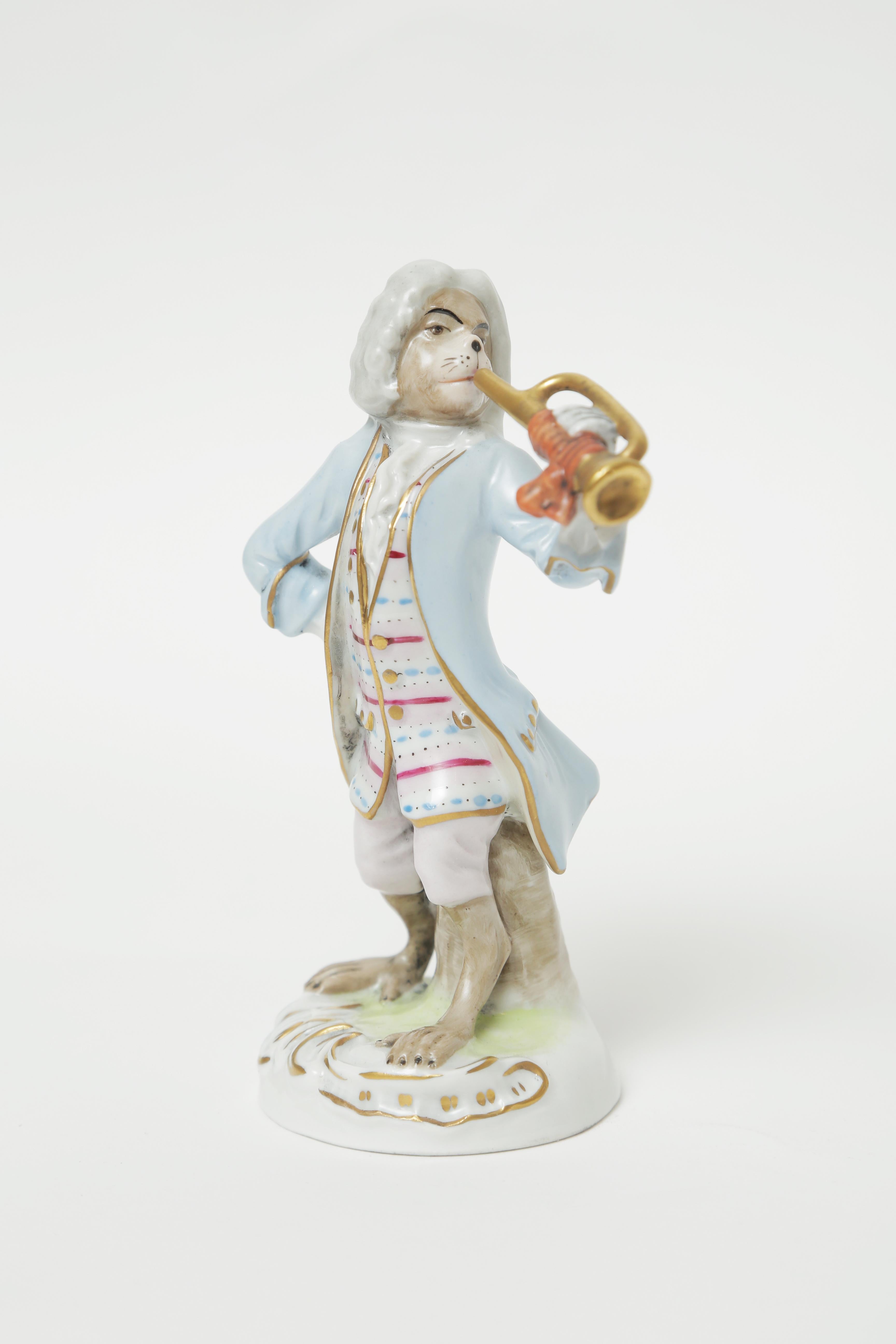 Antique Monkey Band Orchestra by Dresden, Finely Hand Painted and Whimsical 1