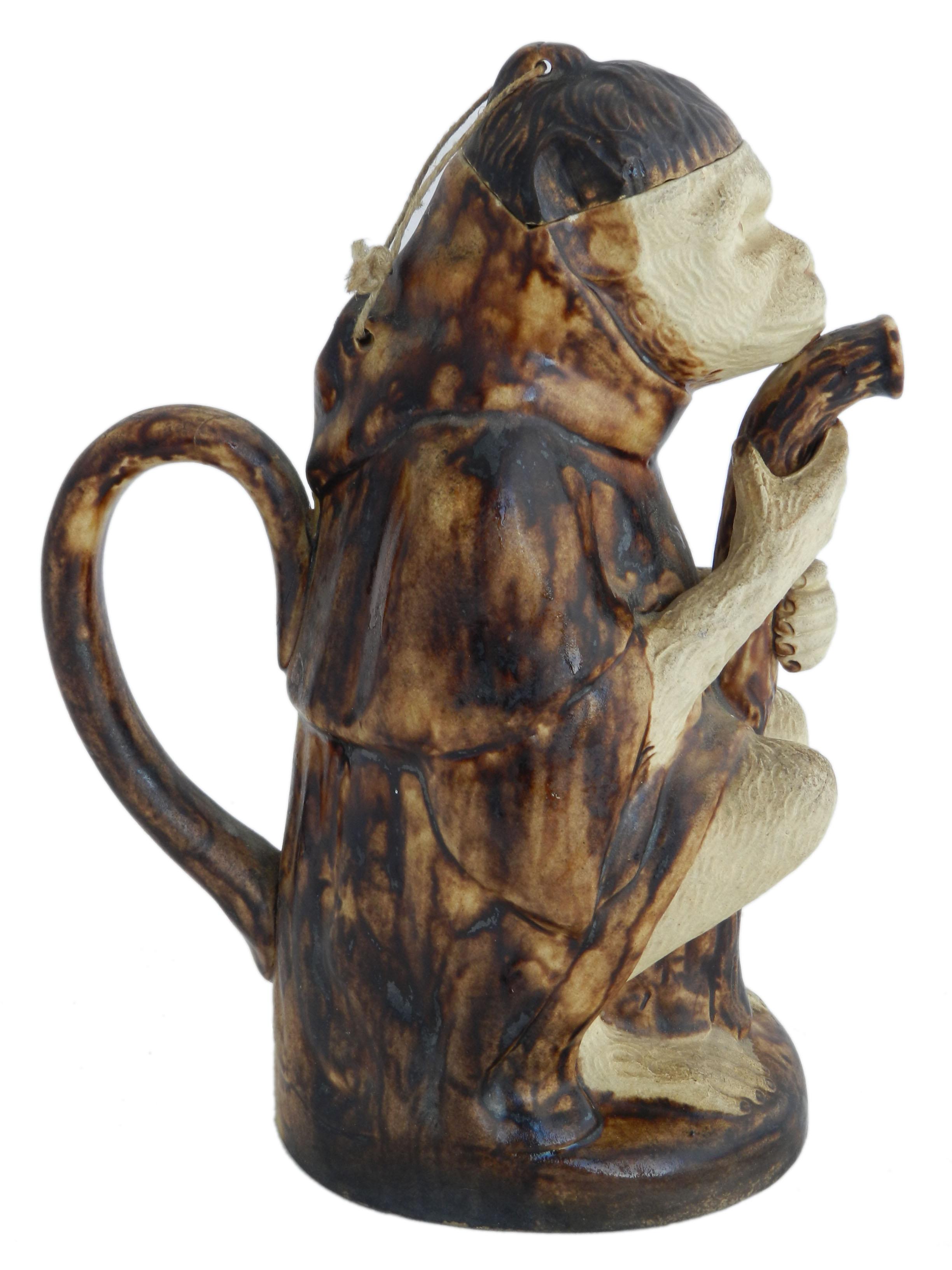 Antiker Affenkrug/ Krug aus dem 19. Jahrhundert Bodlet Vaudancourt im Angebot 5