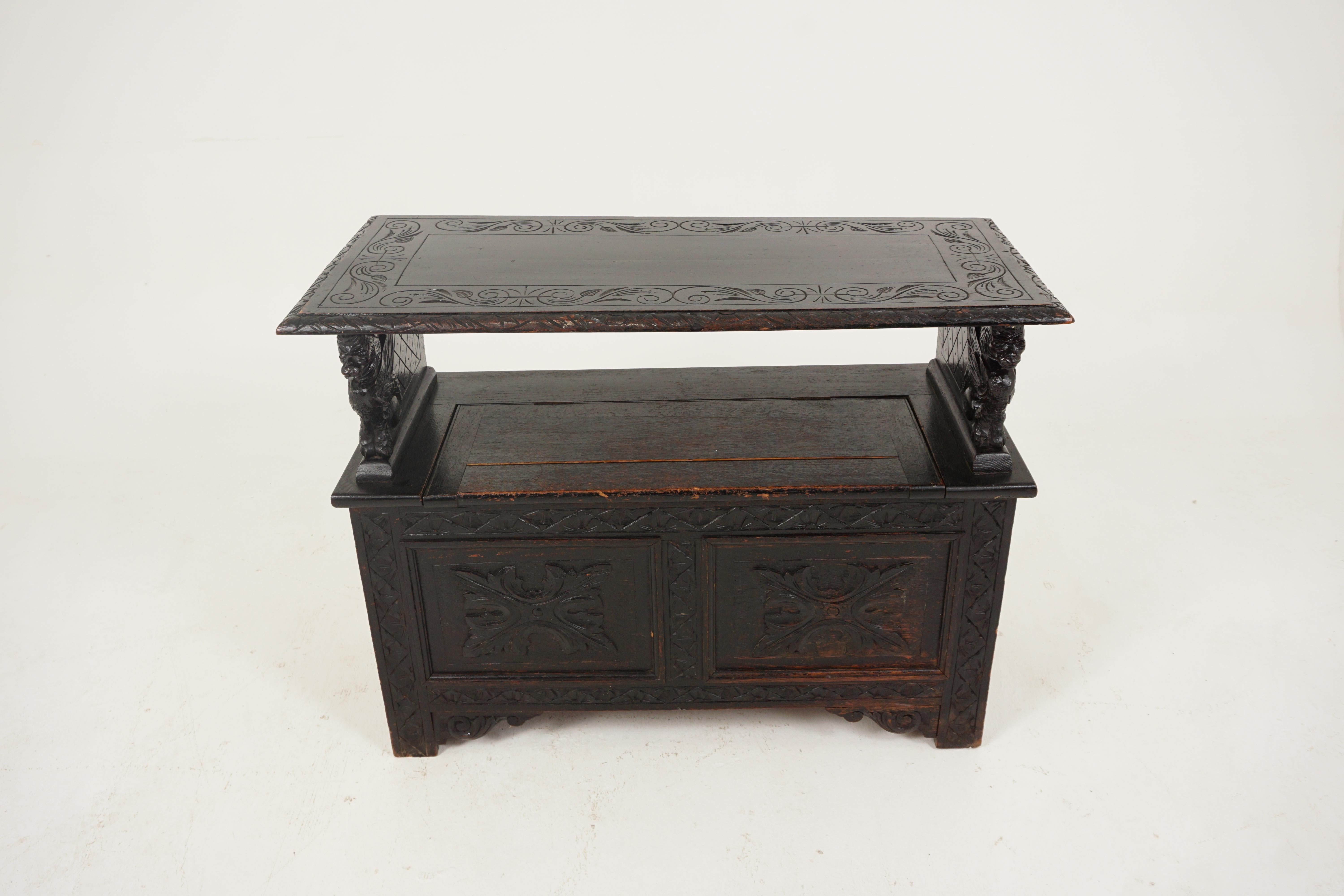 antique monks bench for sale