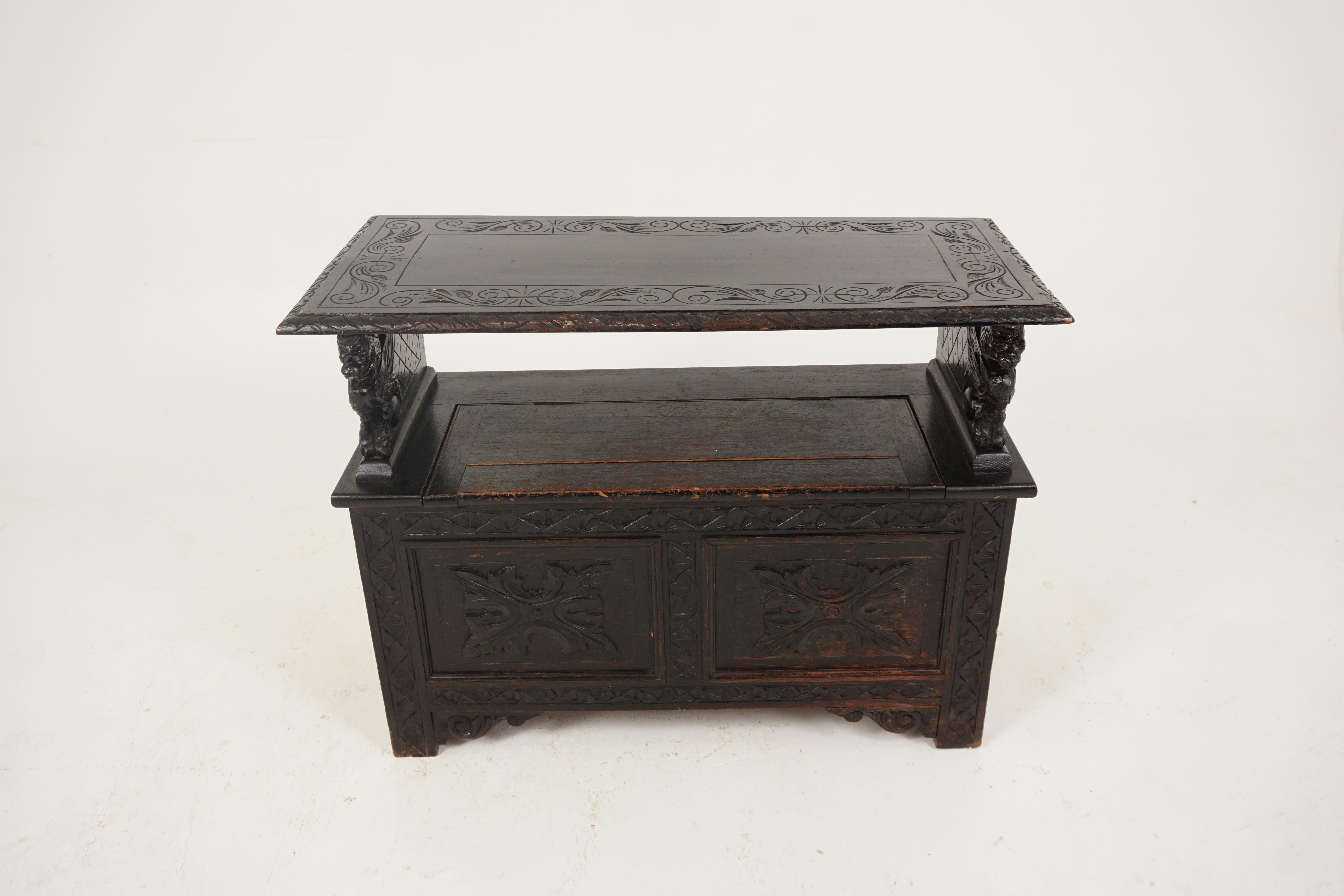 antique monks bench for sale