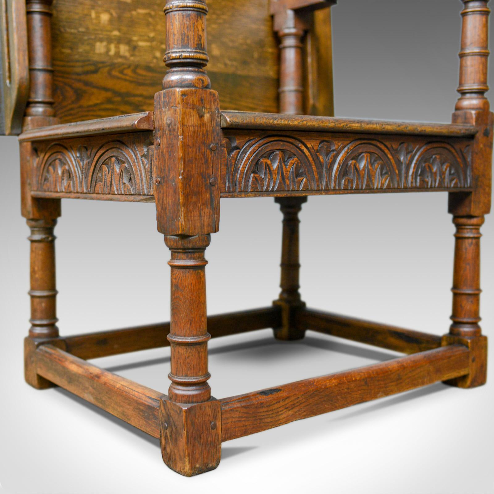 Antique Monk's Bench Metamorphic Table Chair English Oak, 18th Century and Later 4
