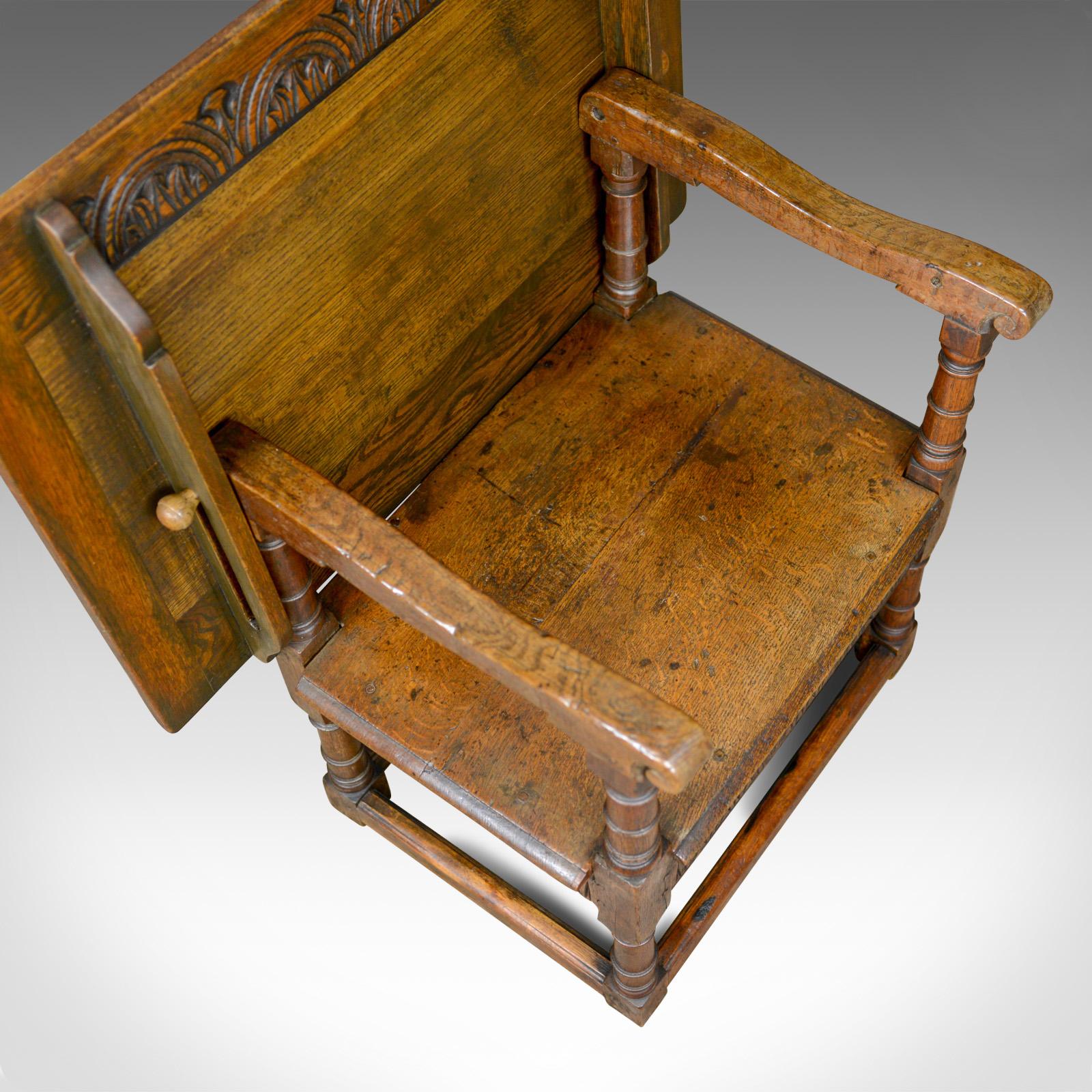 Antique Monk's Bench Metamorphic Table Chair English Oak, 18th Century and Later 1
