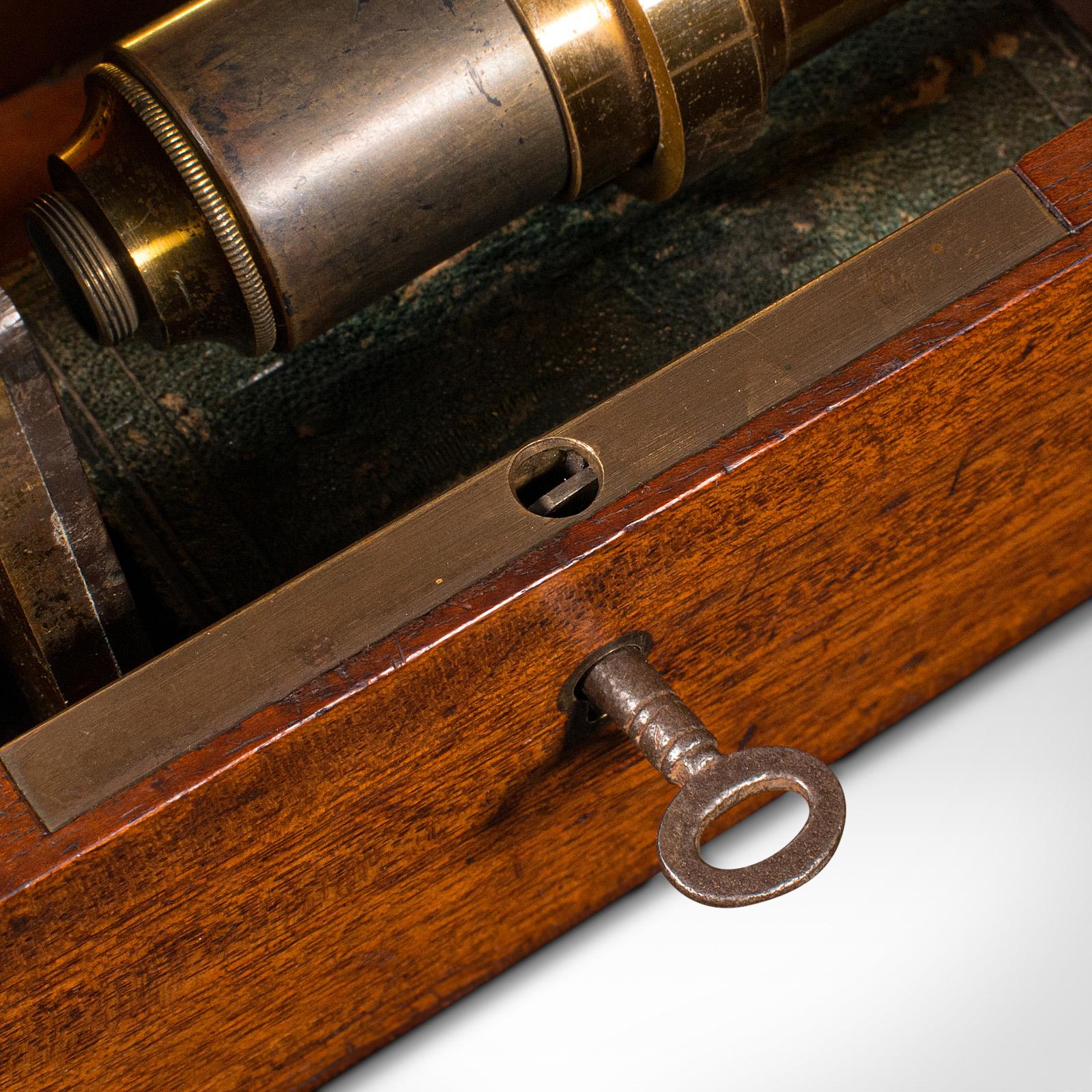 Antique Monocular Microscope, English Brass, Scientific Instrument, Victorian 6