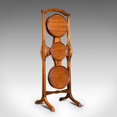 Antique Monoplane Folding Cake Stand, Mahogany, Afternoon Tea, Table, Edwardian