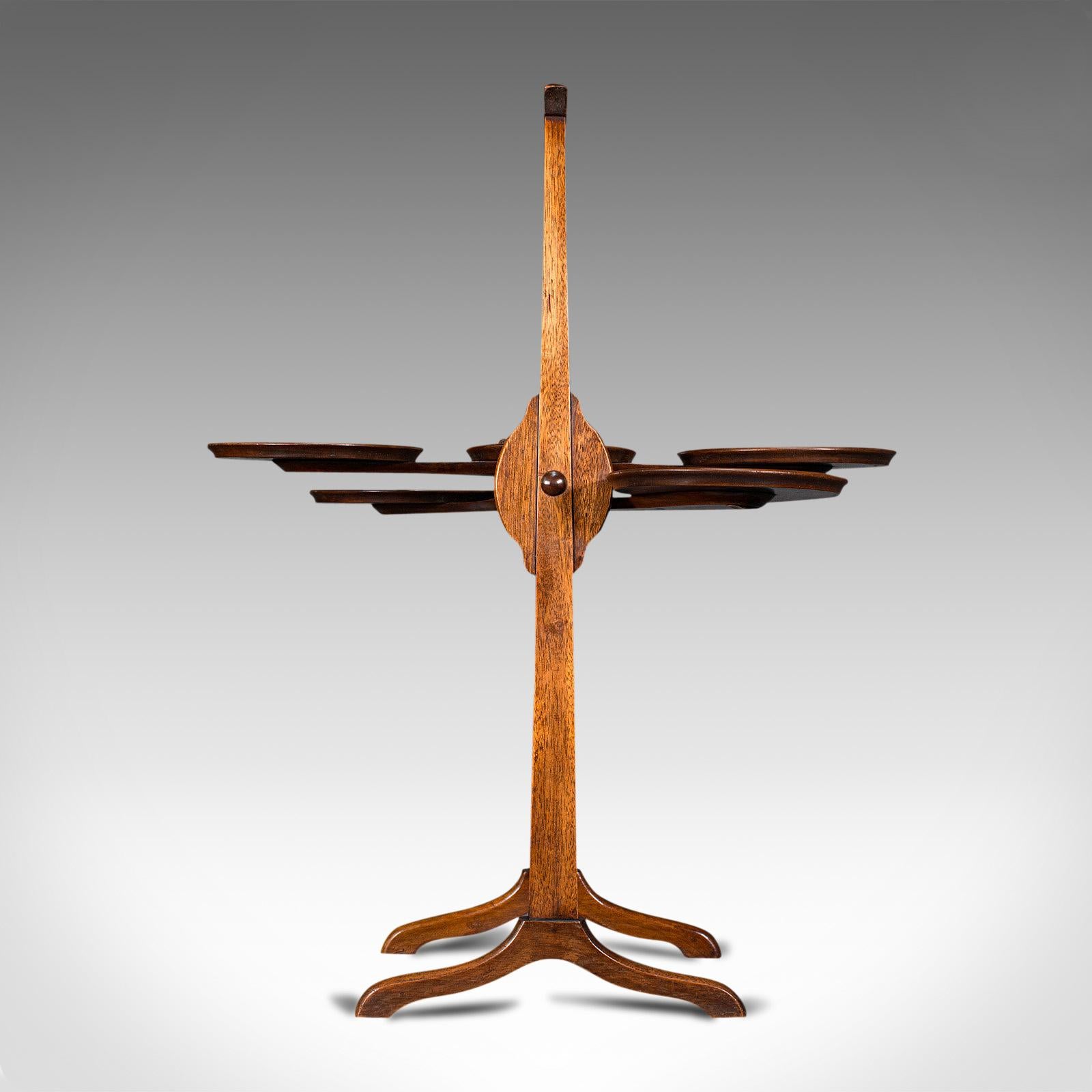 Antique Monoplane Folding Cake Stand, Mahogany, Afternoon Tea, Table, Edwardian In Good Condition In Hele, Devon, GB