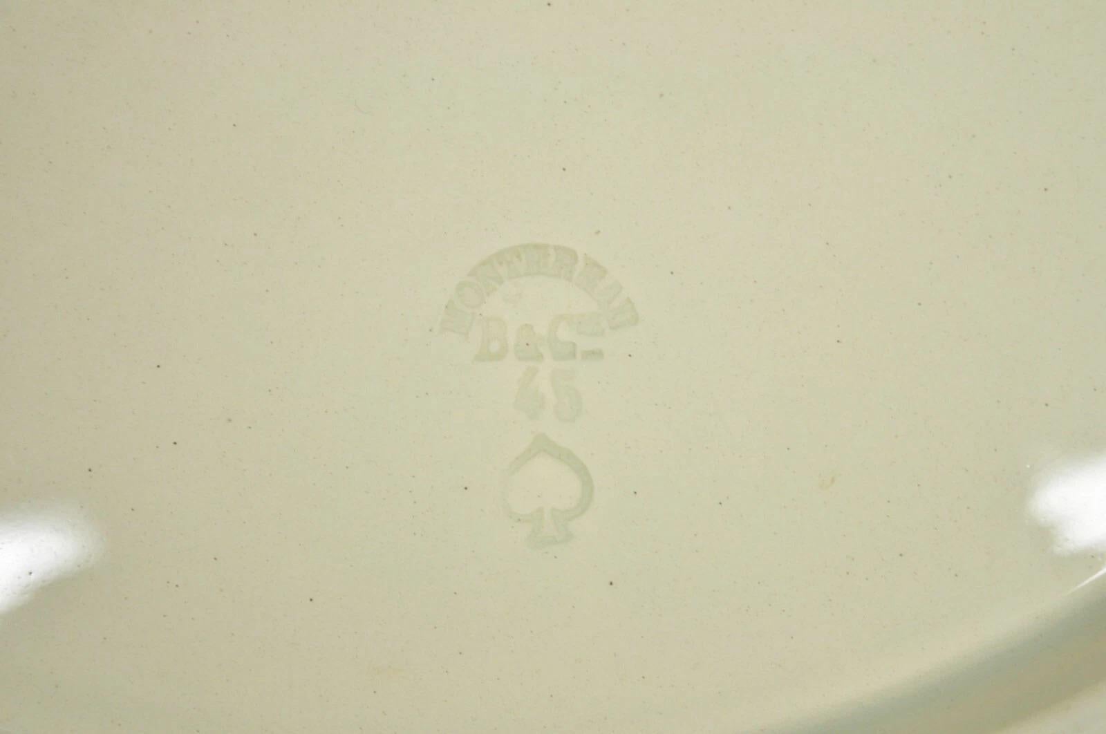 Antique Montereau B&Cie Faience French Porcelain Hand Painted Bird Charger Plate im Angebot 2