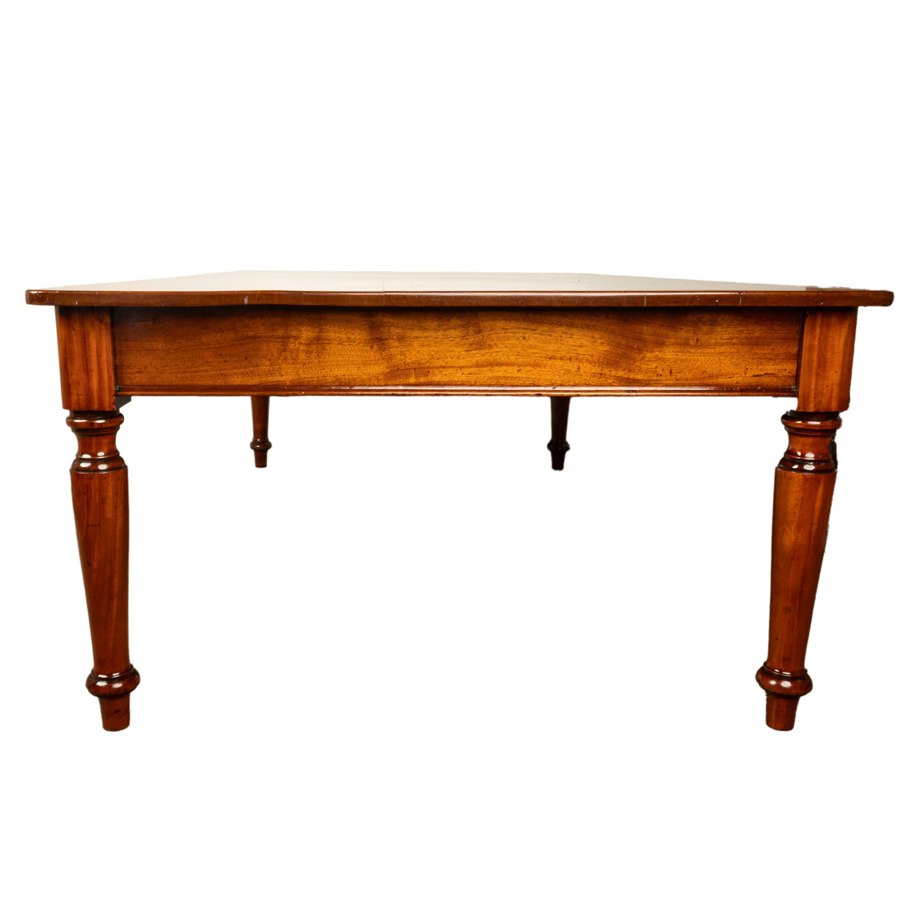 Antique Monumental 19th Century Mahogany Library Conference Dining Table 1860 For Sale 10