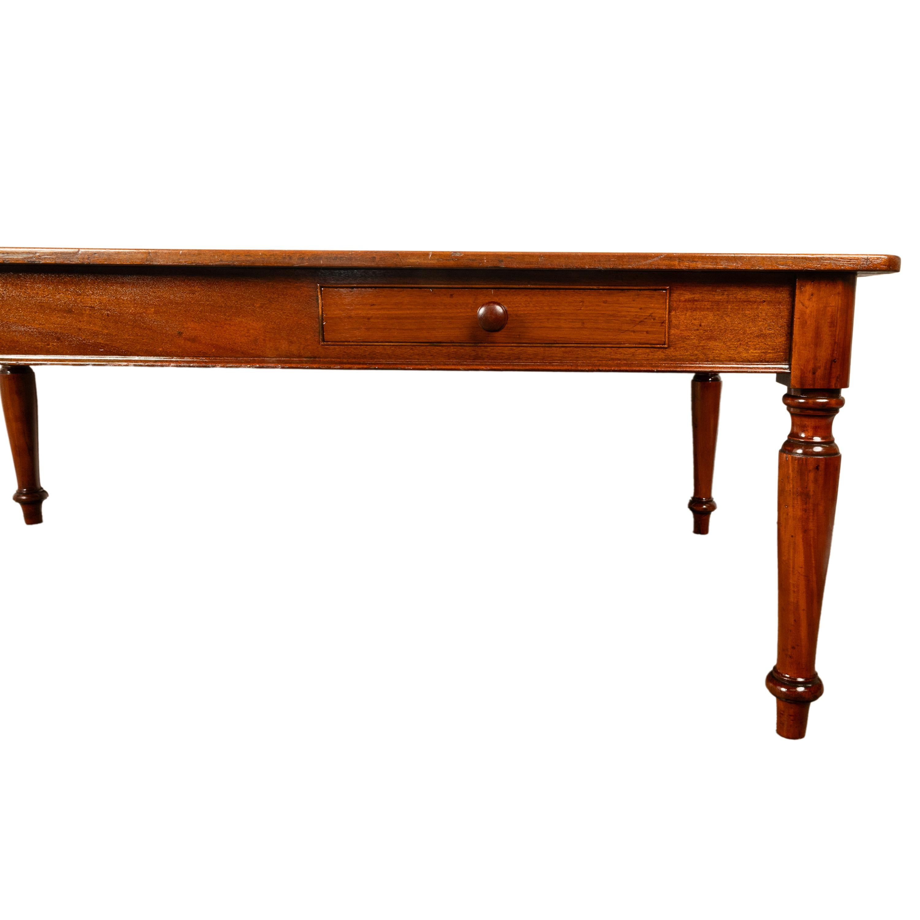 Antique Monumental 19th Century Mahogany Library Conference Dining Table 1860 For Sale 13