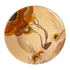Assiette de présentation monumentale Art Déco Clarice Cliff Rhodanthe 1930