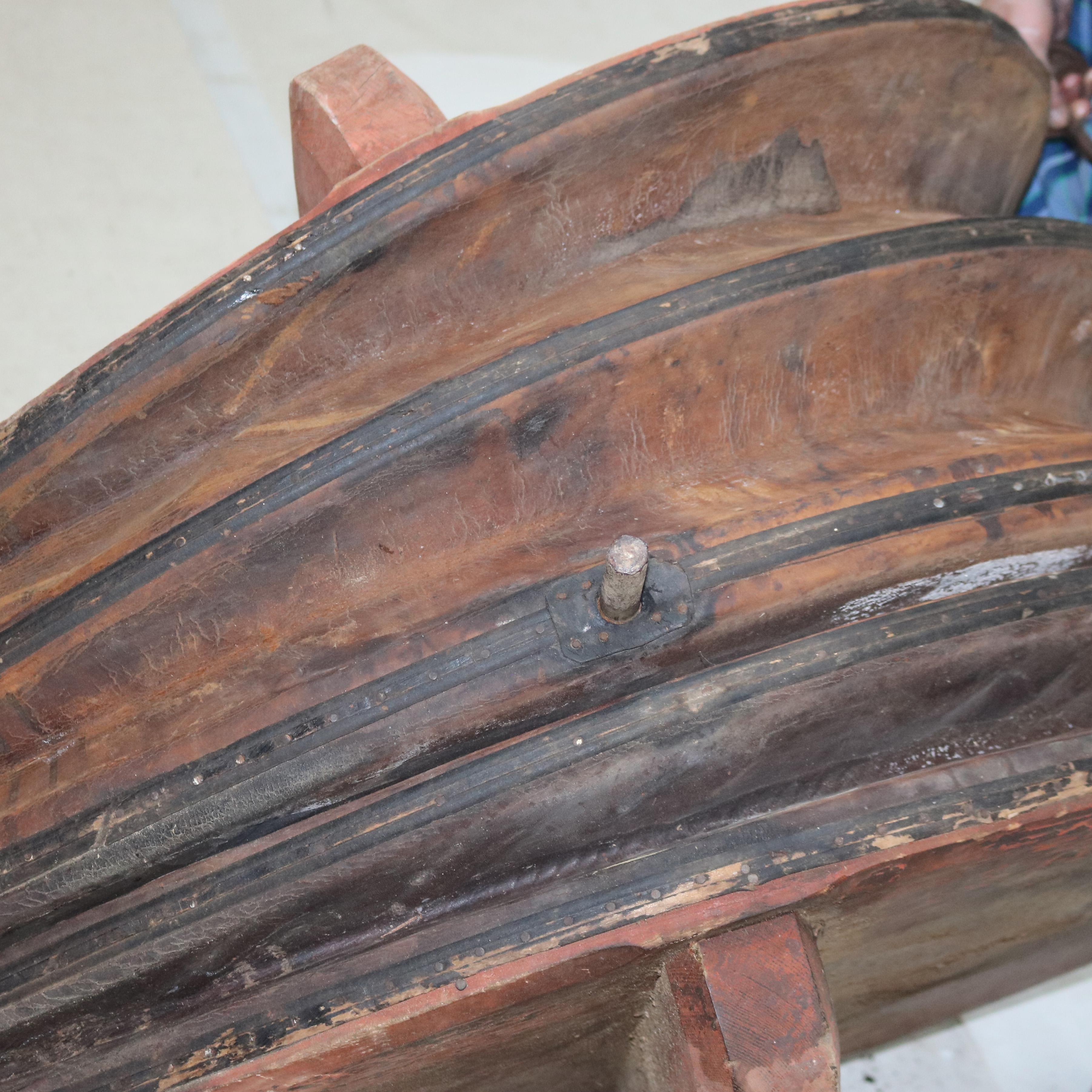 Antique Monumental Blacksmith Furnace Bellows By Cincinnati Bellow Works 19thC For Sale 4