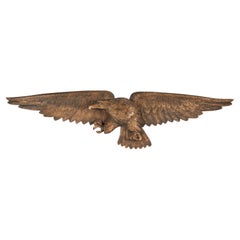 Antique Monumental Carved and Gilded American Eagle