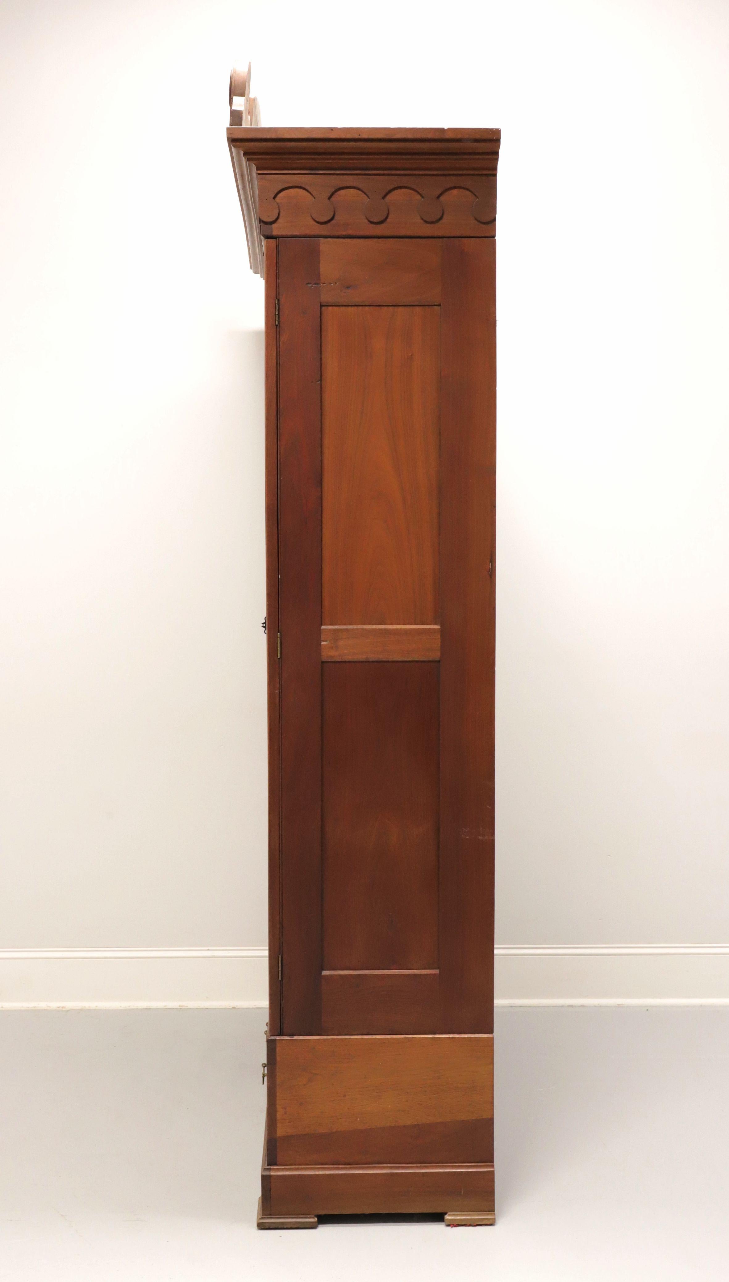 Antique Monumental Carved Burl Walnut Victorian Eastlake Armoire For