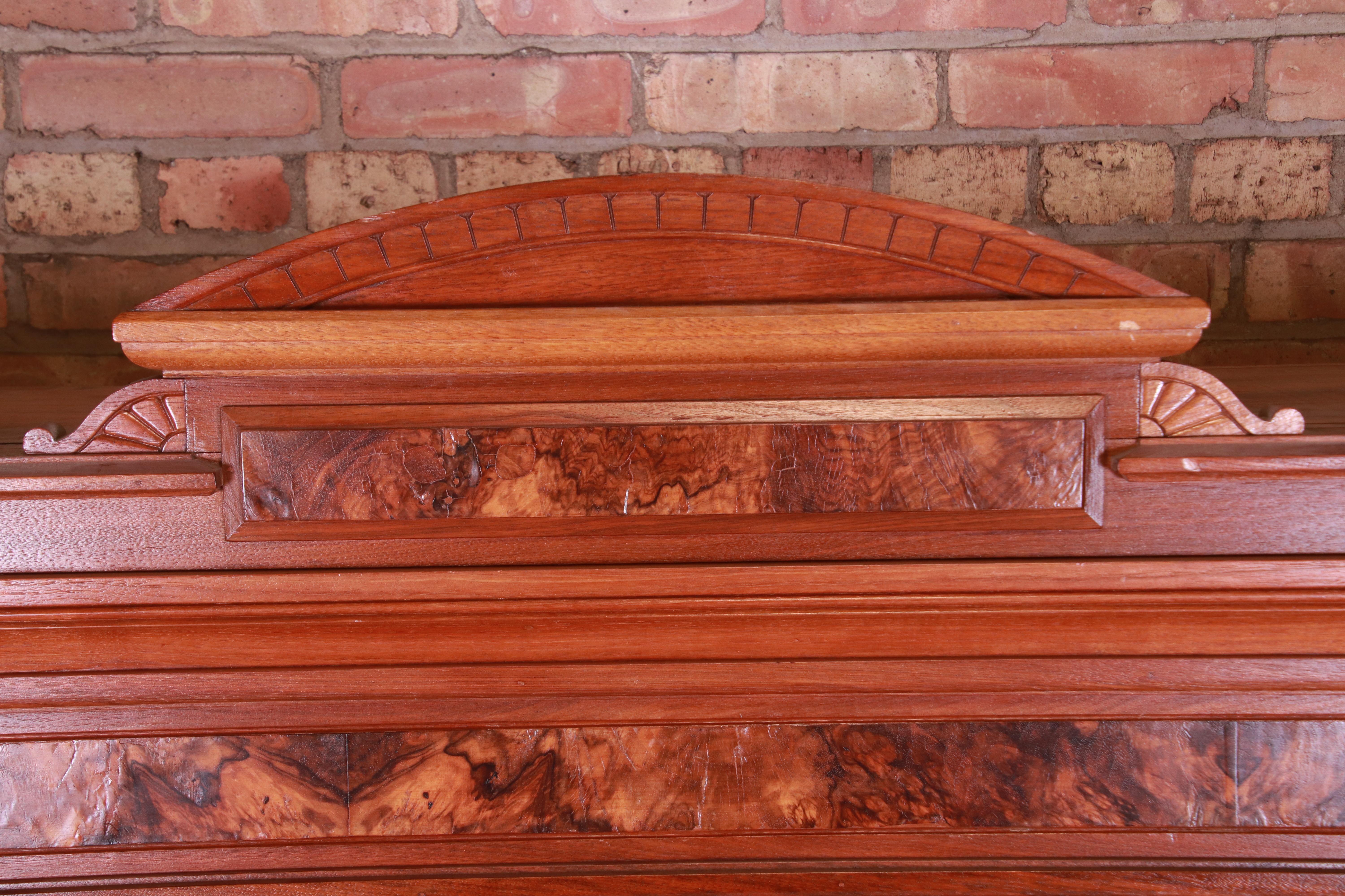 Antique Monumental Eastlake Victorian Burled Walnut Bookcase, circa 1860s 6