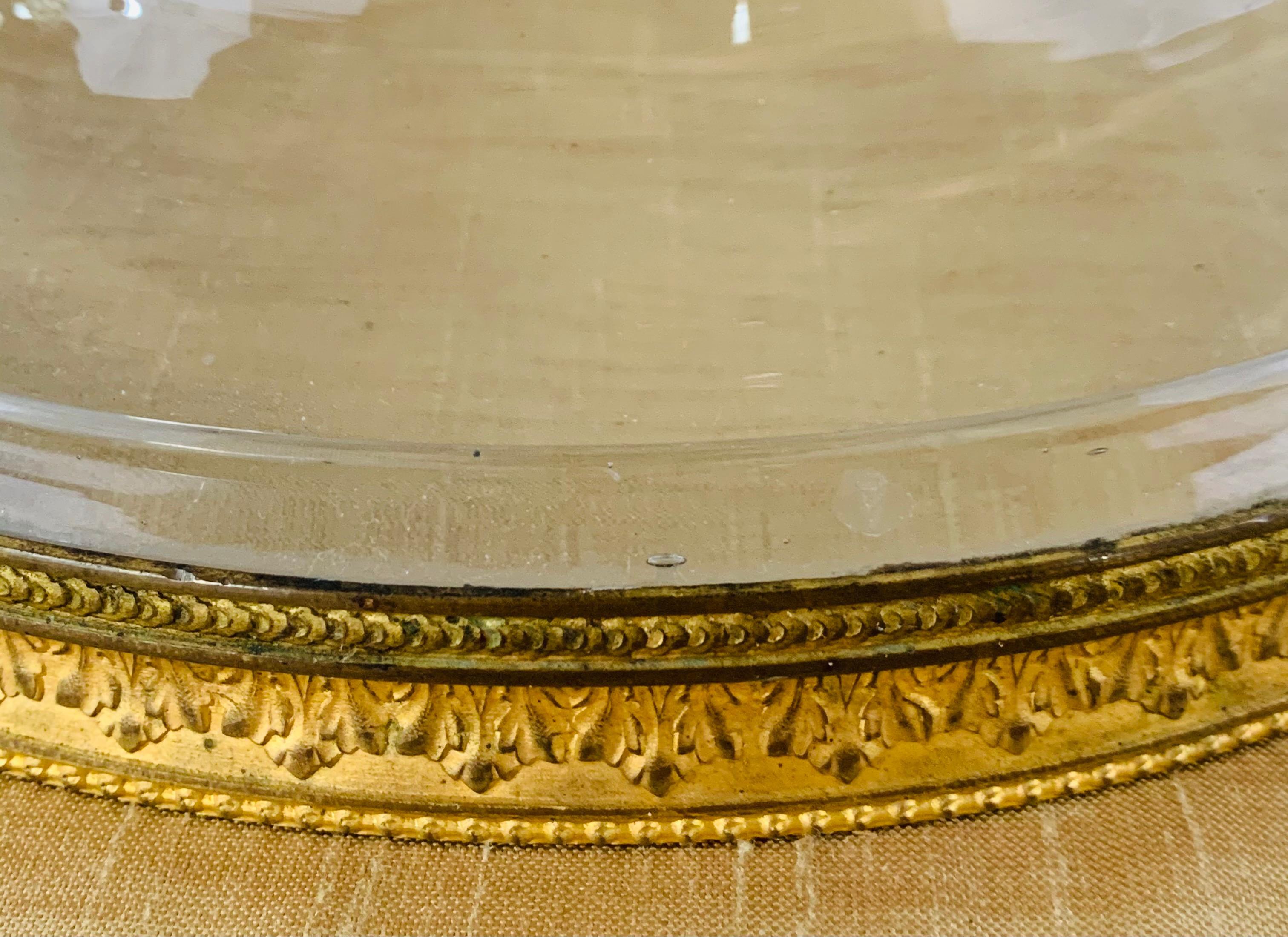 Antique Monumental Floriform Art Glass Glass Brass Mounted Vase For Sale 12
