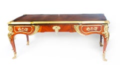 Antique Monumental French Ormolu-Mounted Bureau Plat Desk, 19th Century