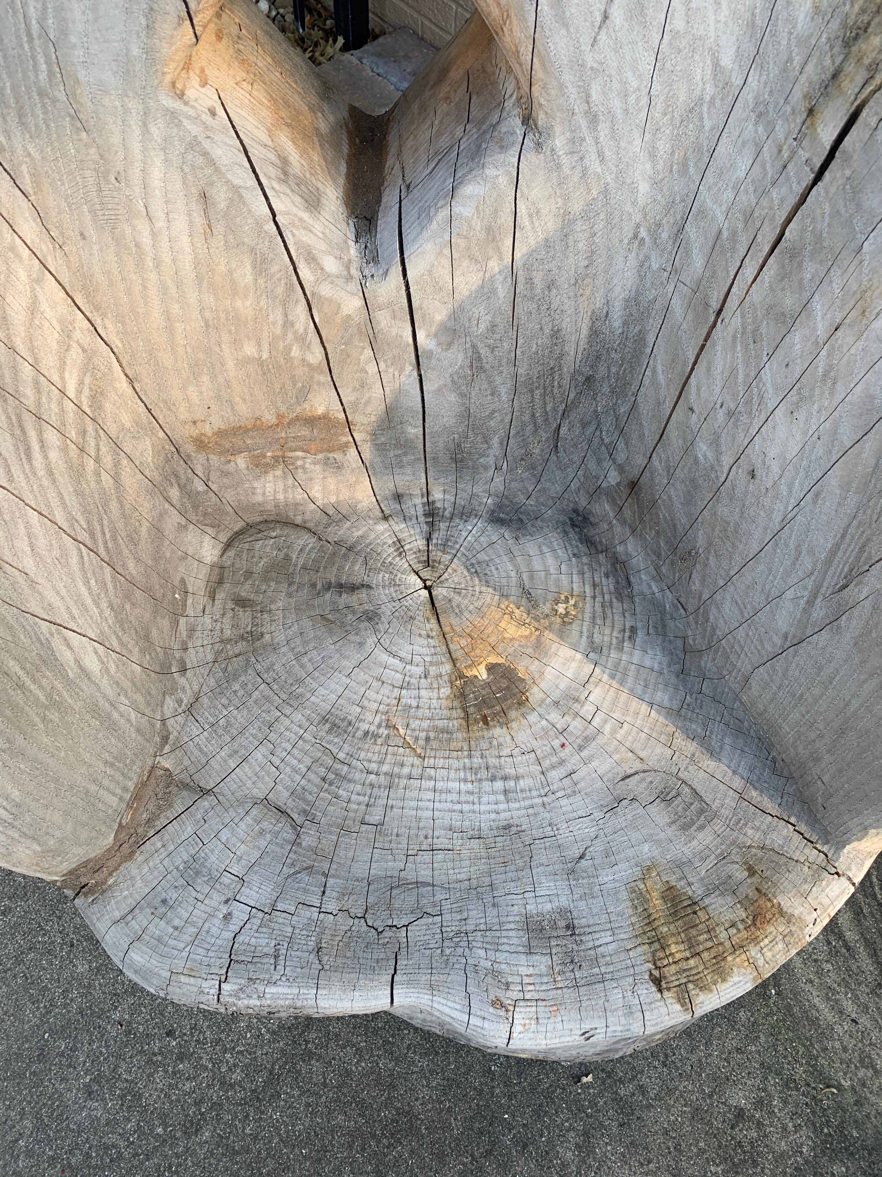 Antica sedia monumentale a tronco d'albero svedese intagliata a mano, XIX secolo in vendita 1