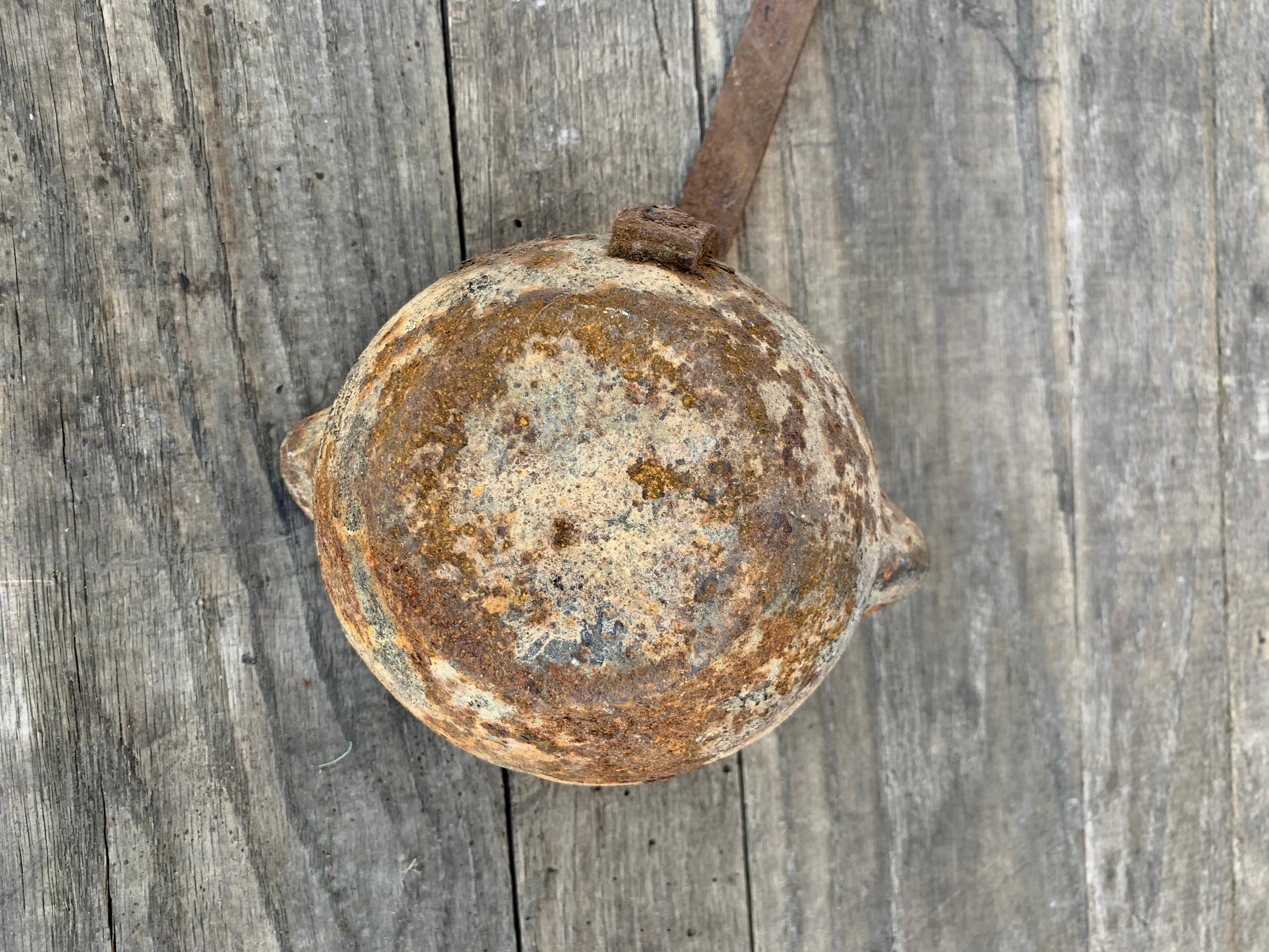 Antique Monumental Hand Forged Iron Commercial Ladle, Early 20th Century For Sale 7