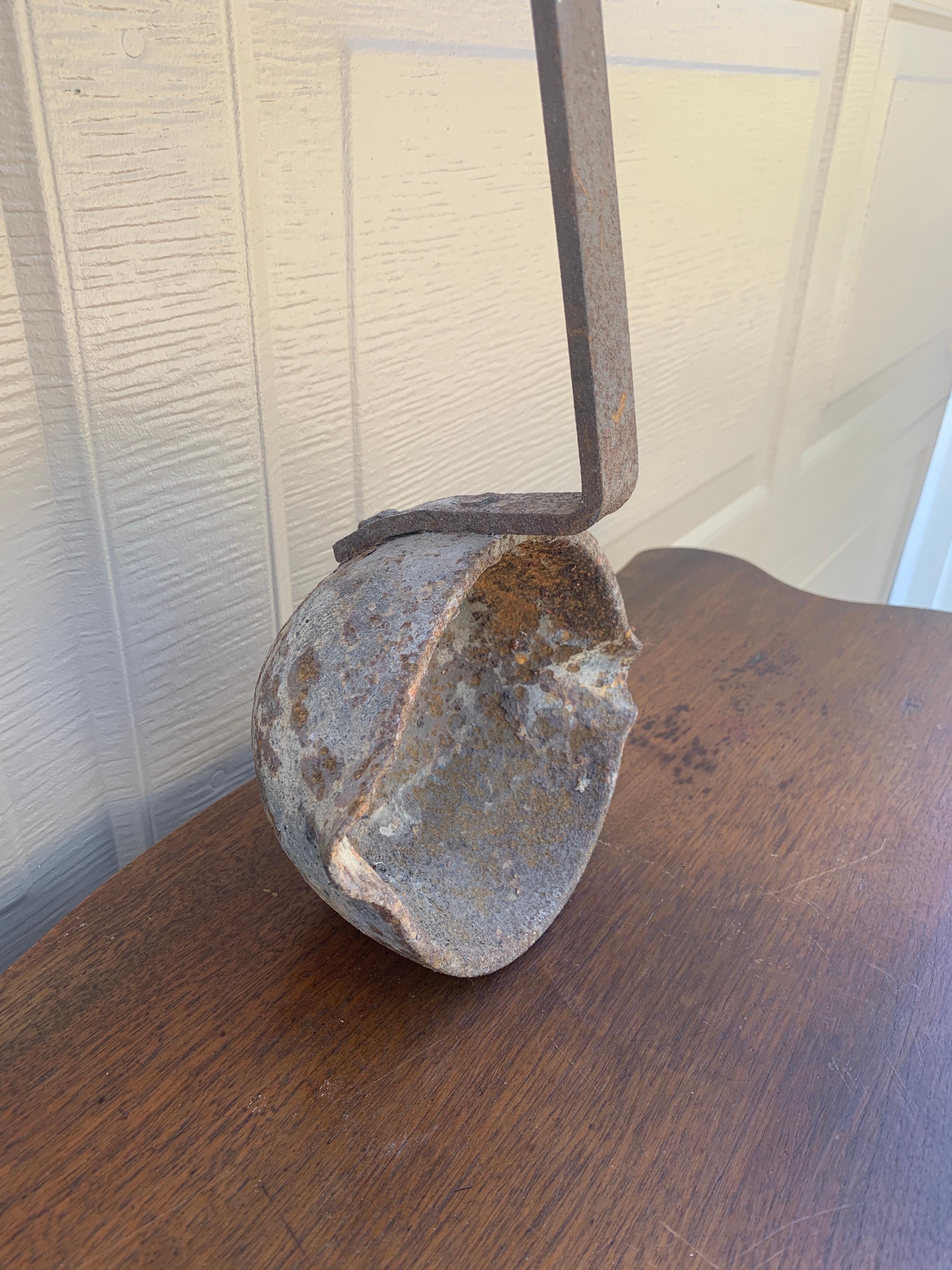 Antique Monumental Hand Forged Iron Commercial Ladle, Early 20th Century For Sale 1