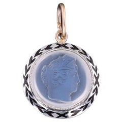 Charme Antiques di pietra di luna di platino