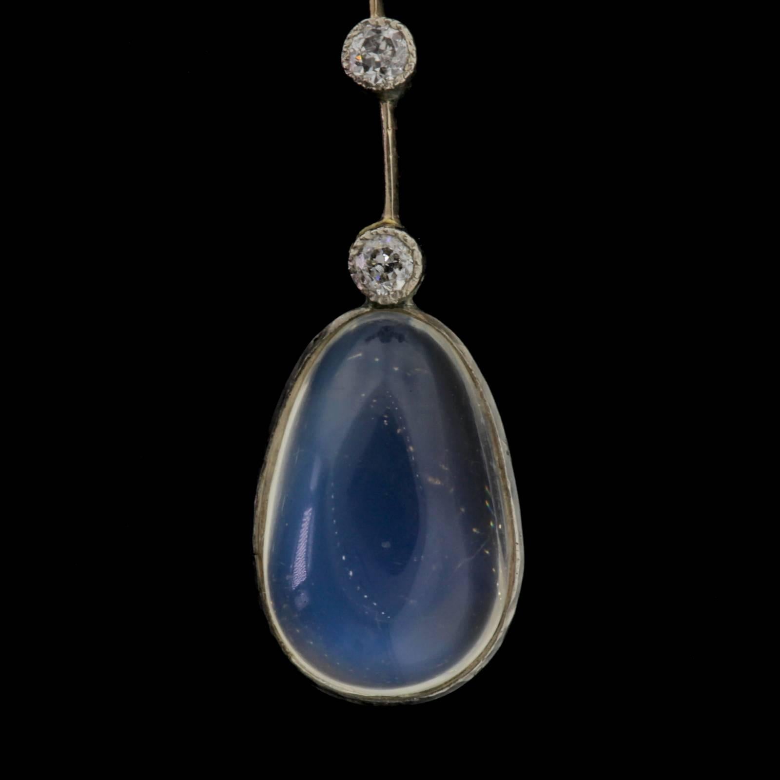 antique moonstone pendant