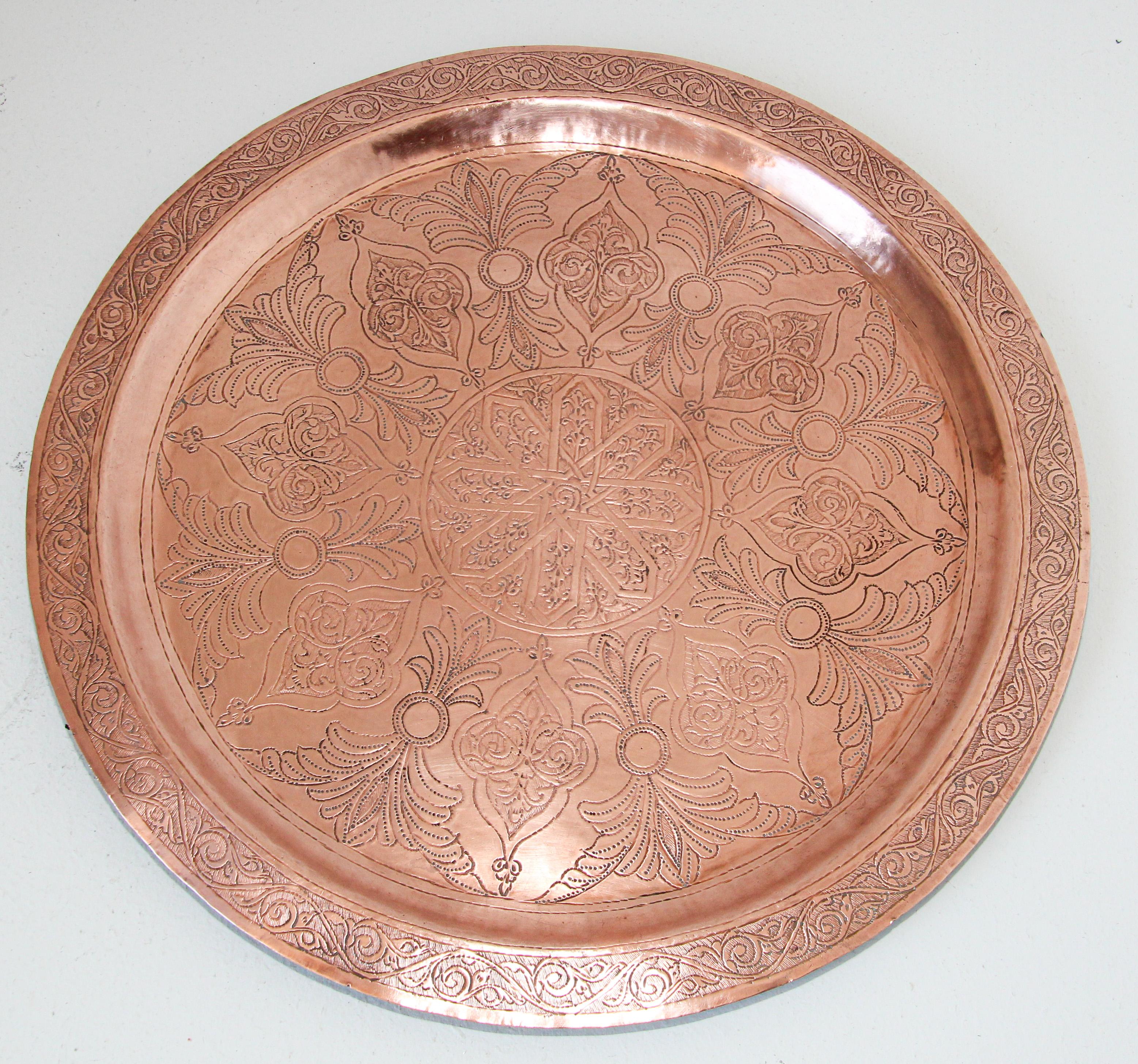 copper serving tray