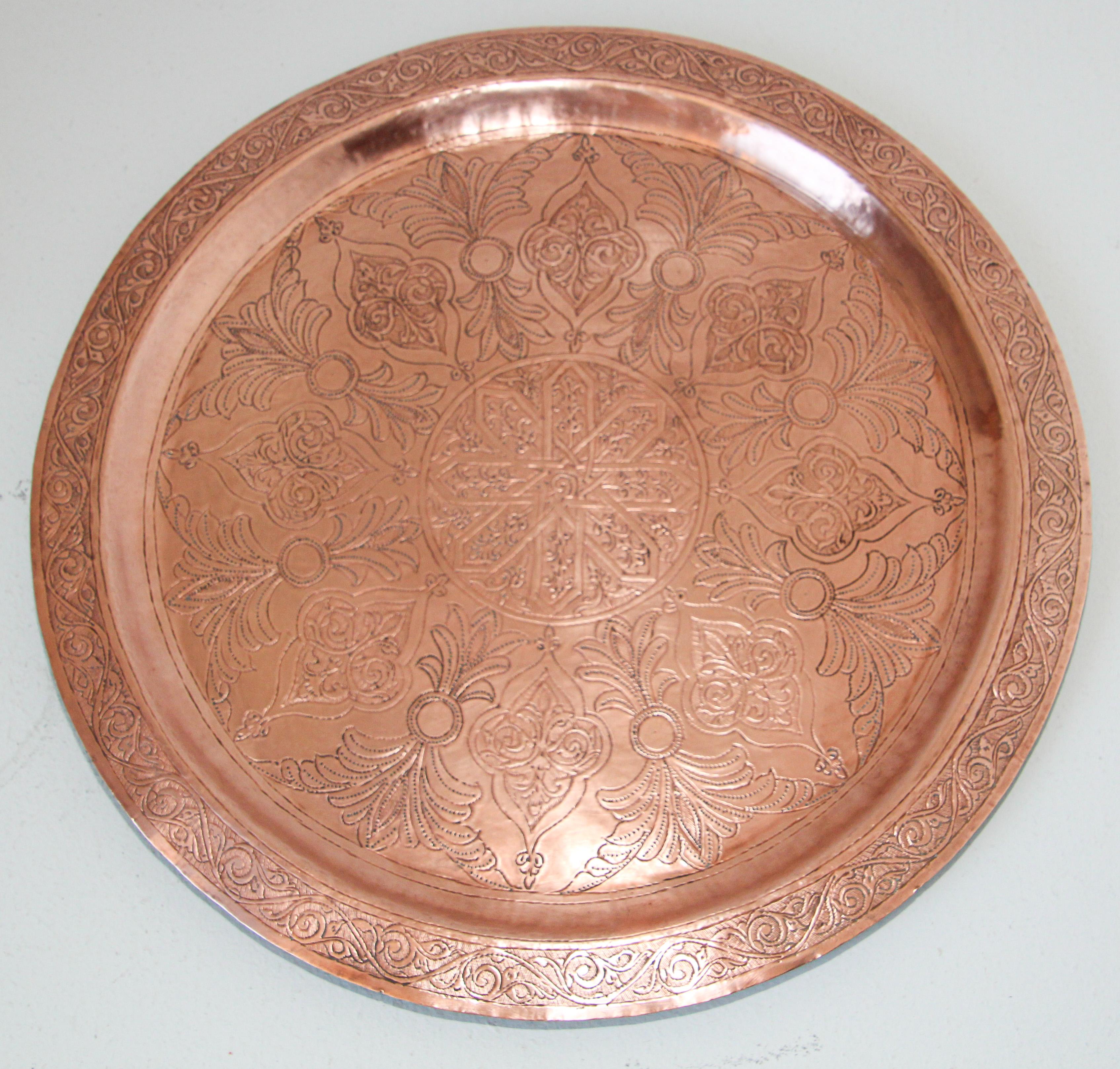 copper tray round