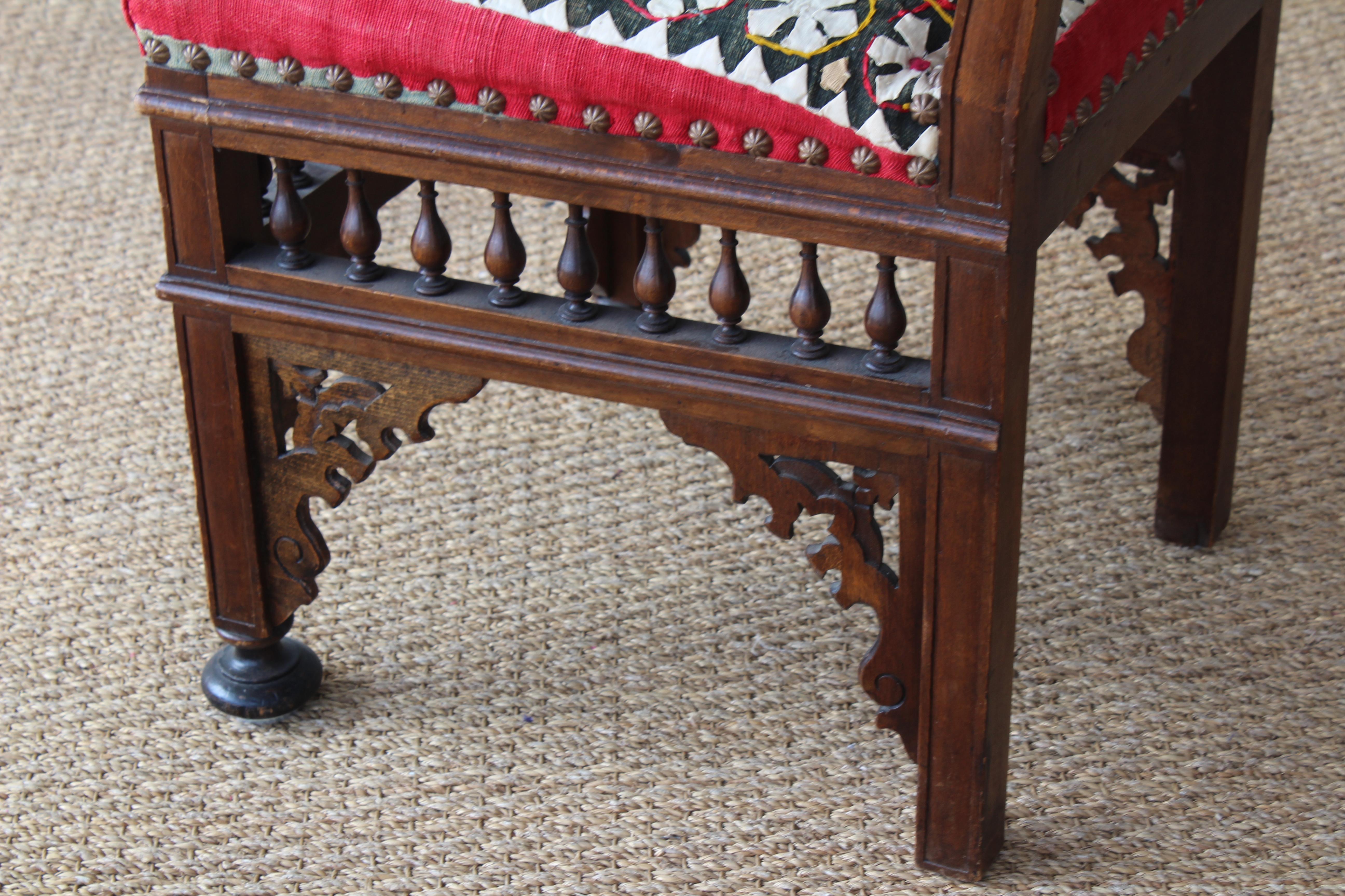 Wood Antique Moorish Side Chair