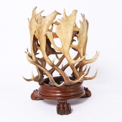 Antique Moose Horn Umbrella Stand