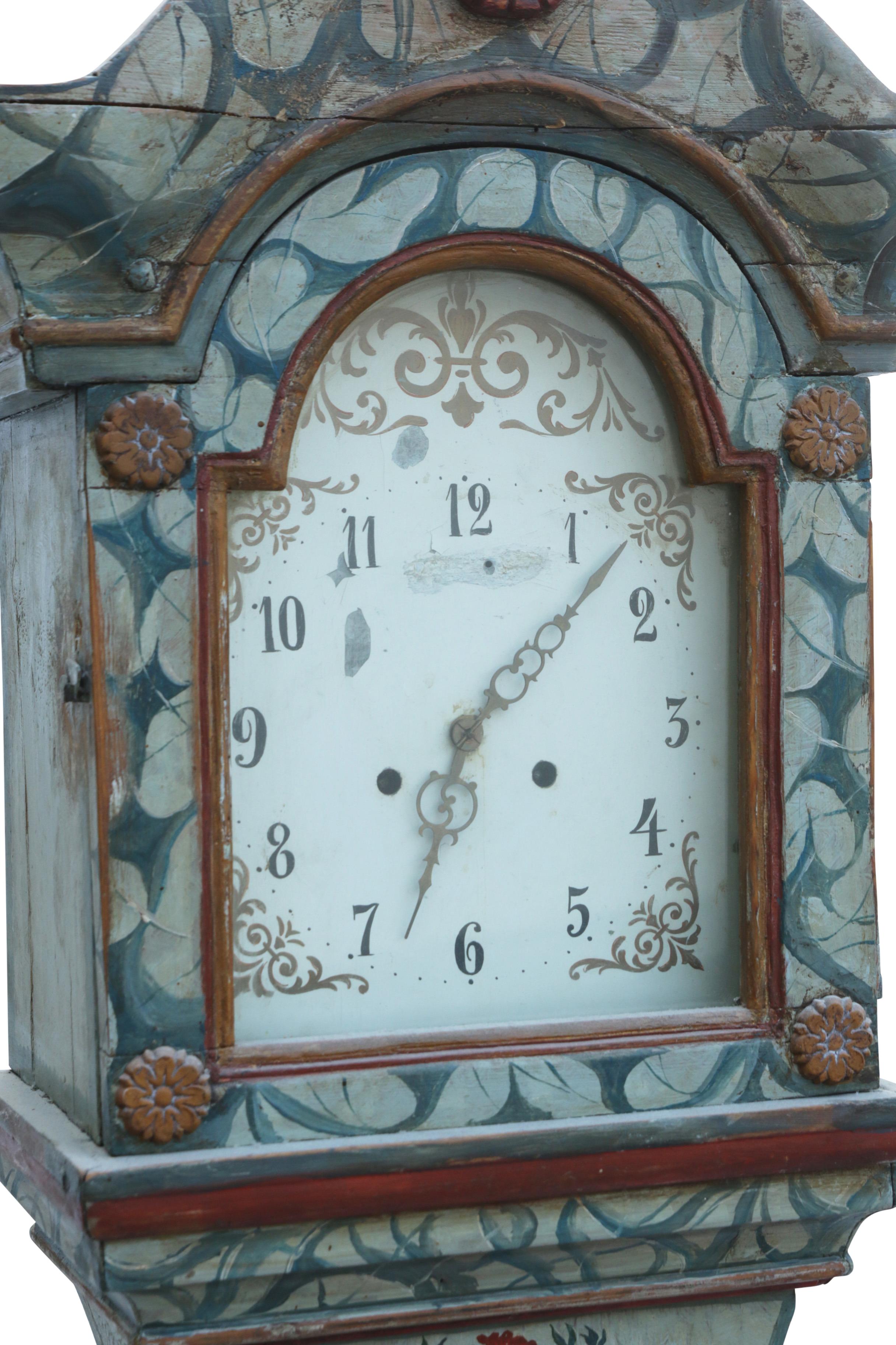 Gustavian Antique Mora Clock 1782 For Sale