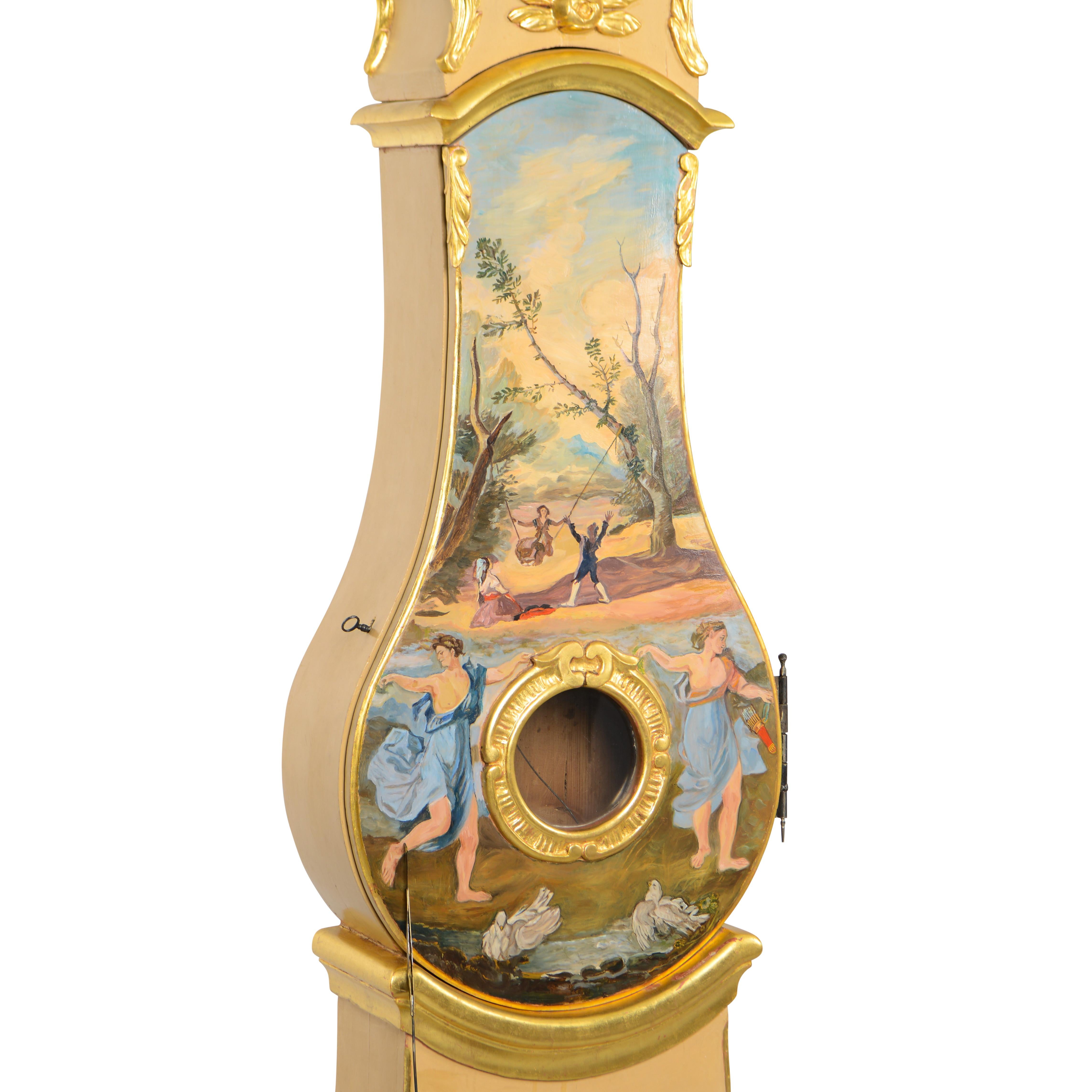 Gustavian Antique Mora Clock 1849 For Sale