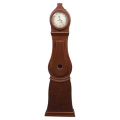 Antiguo Reloj Mora Sueco Siglo XIX Arte Popular Marrón Imitación madera veteada