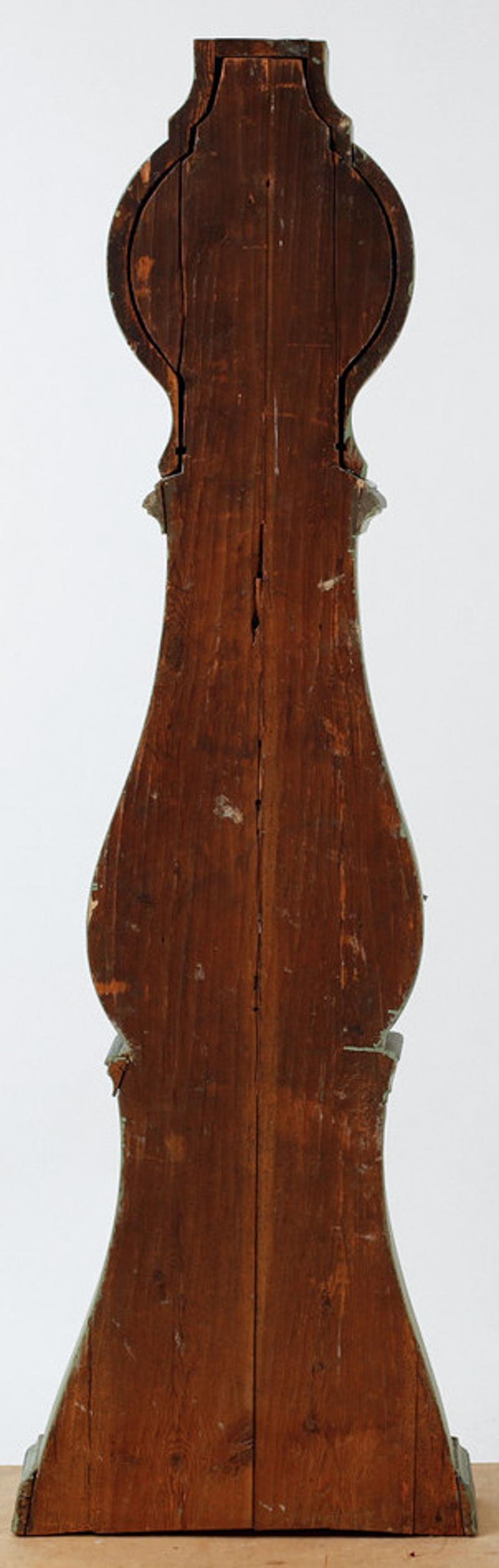 Antique Mora Clock Swedish 1800s Light Green Gold 1800s C Nilsson Gustavian In Good Condition In Lewes, England