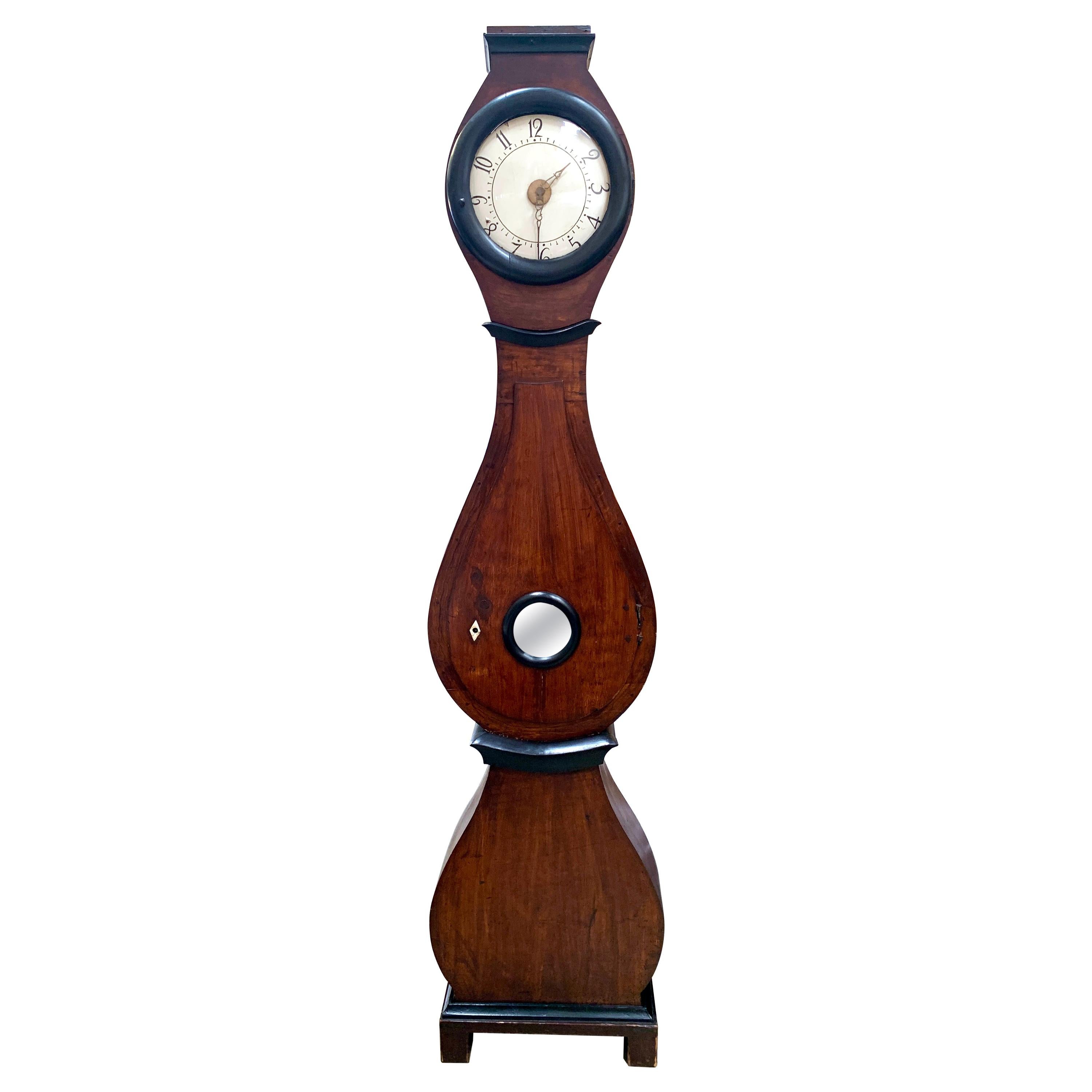 Antique Mora Clock Swedish Biedermeier Natural Ormolu 1800s Gustavian 
