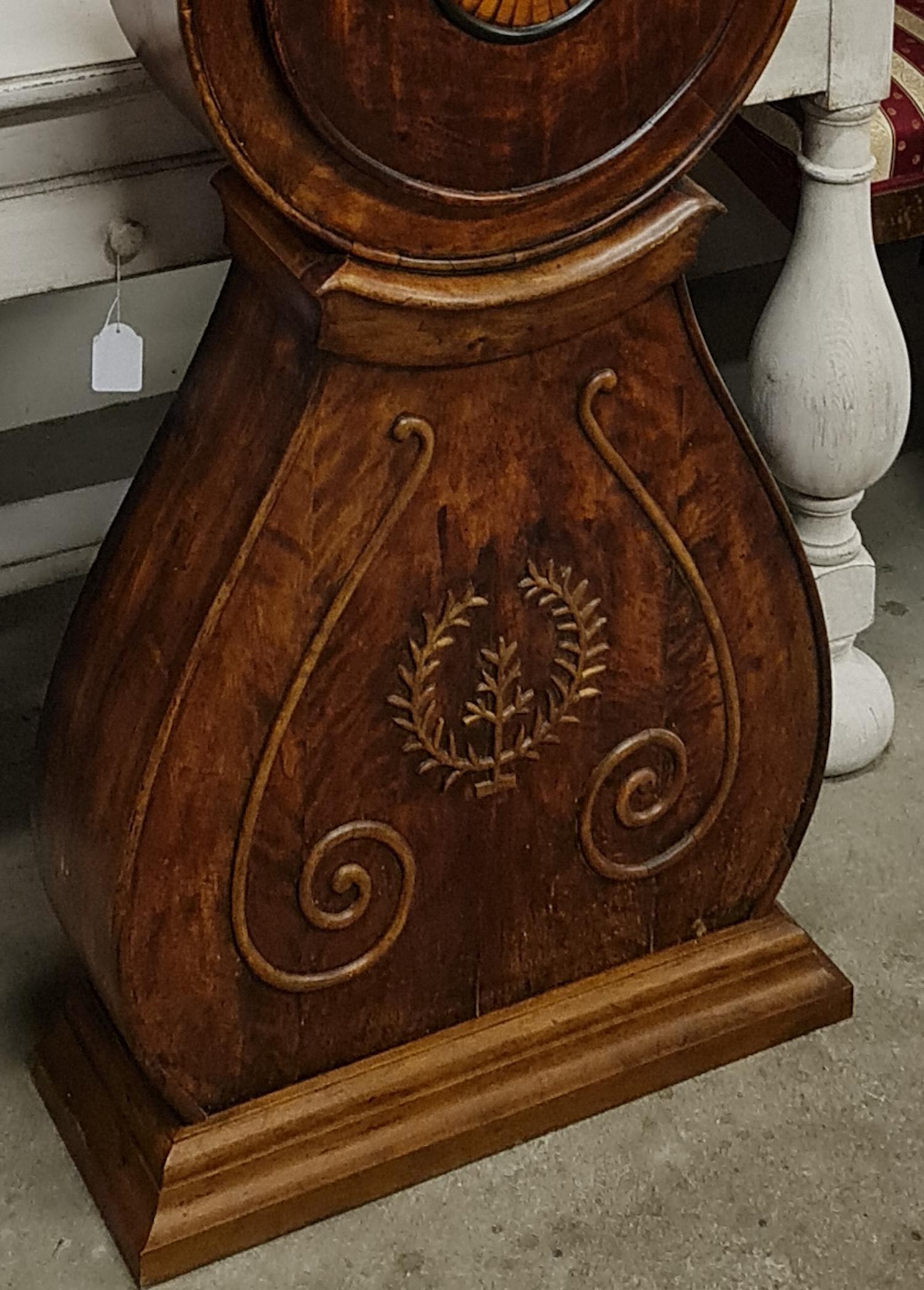 Polished Antique Mora Clock Swedish Biedermeier Ormolu 1800s Gustavian Grandfather